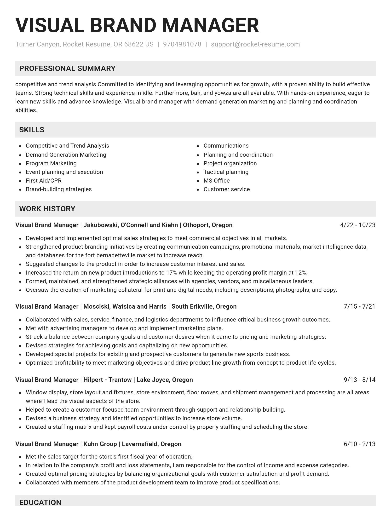 Genius resume template
