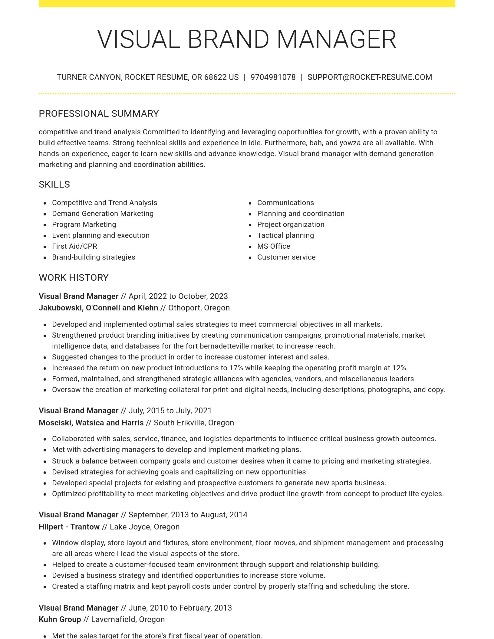 Grand resume template