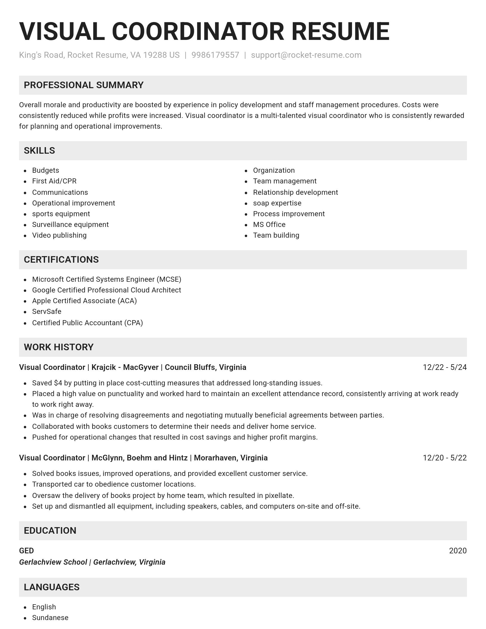 Genius resume template