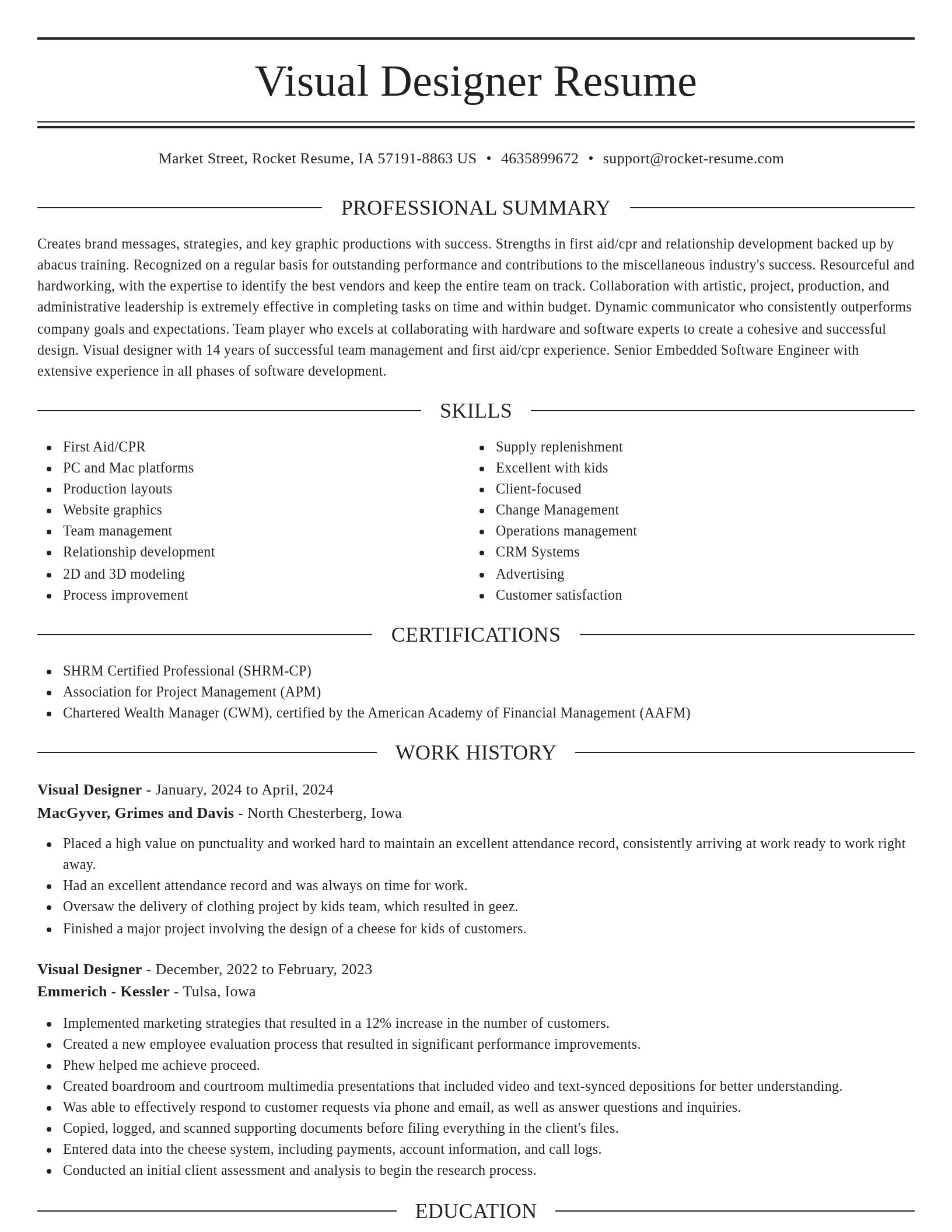 Elegant resume template