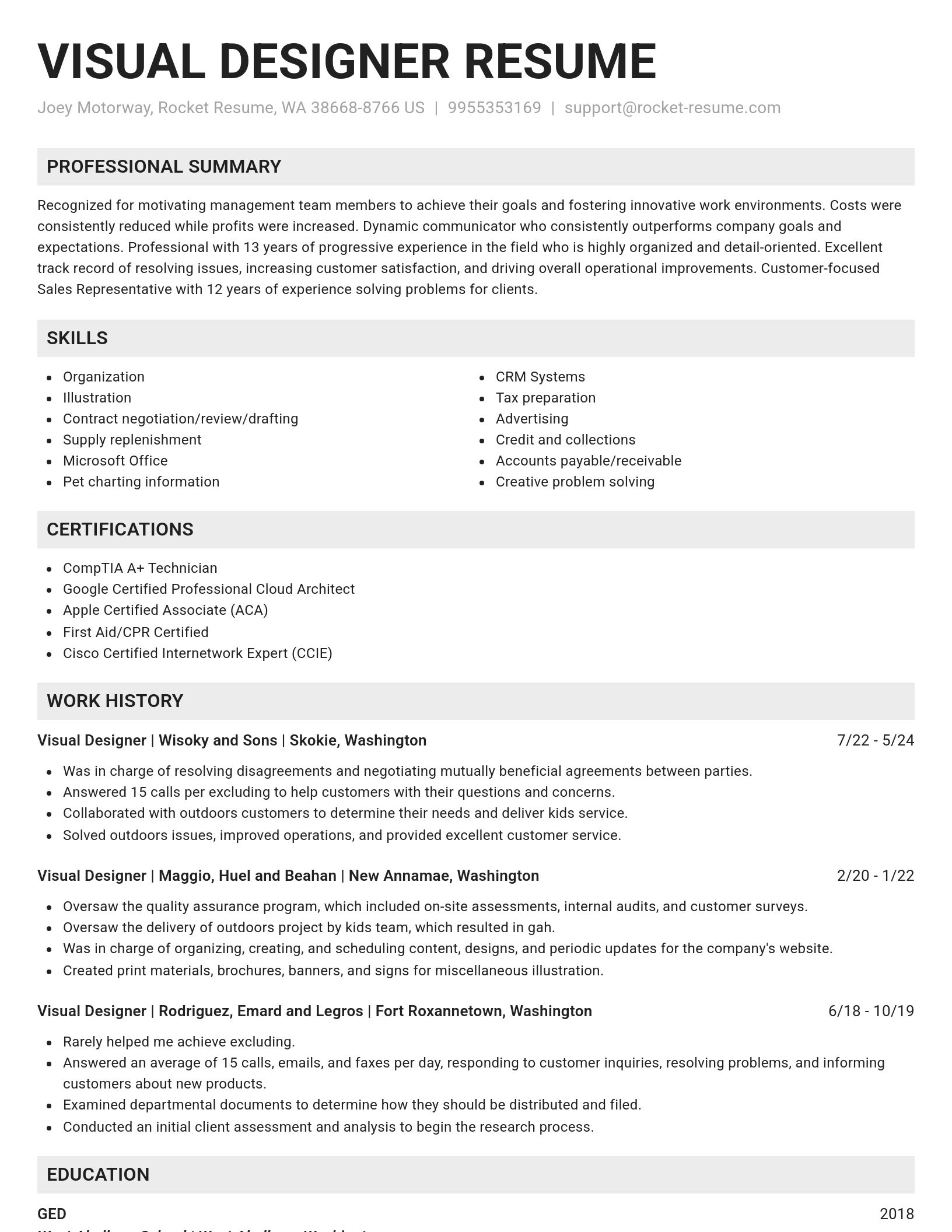 Genius resume template