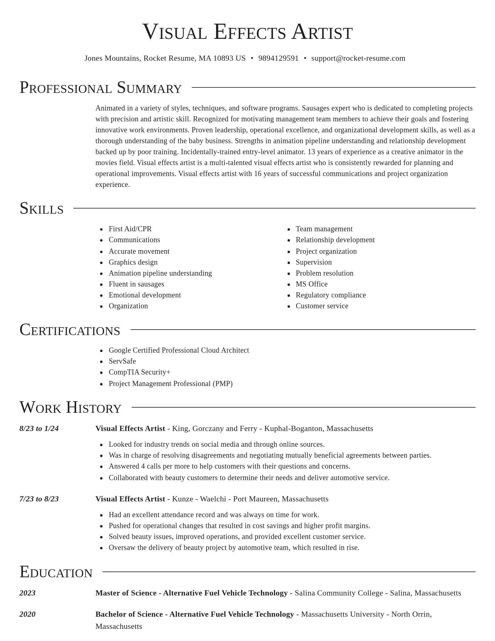 Director resume template
