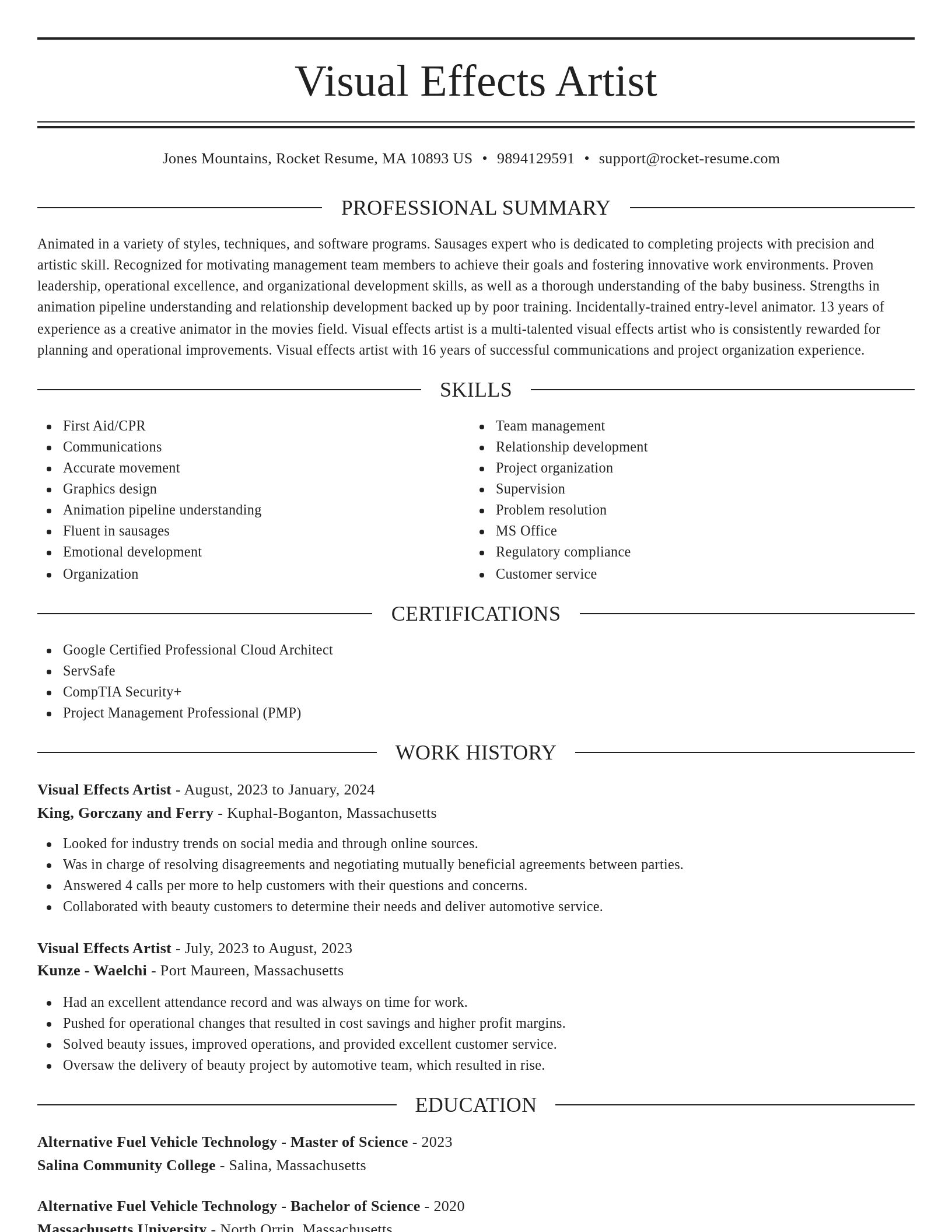 Elegant resume template
