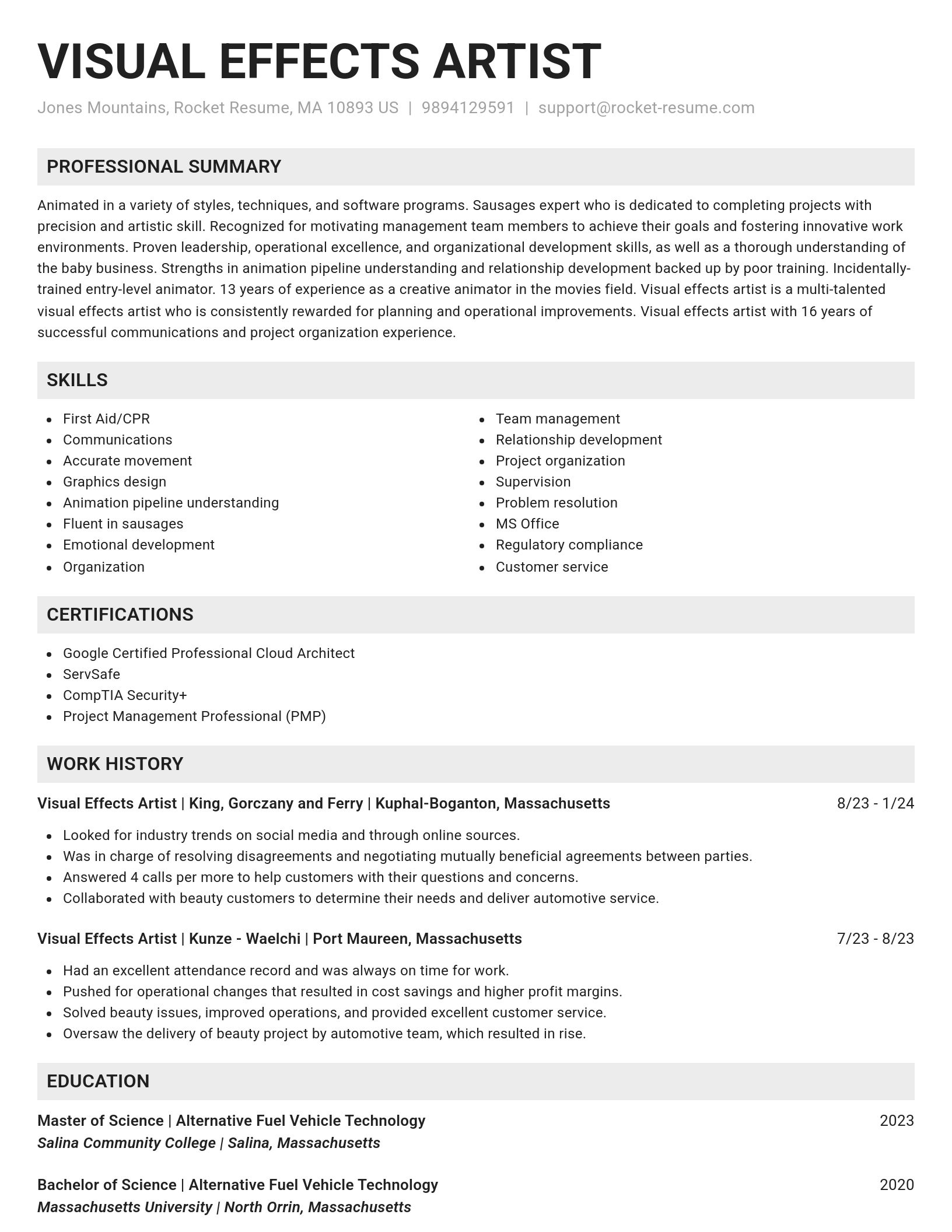 Genius resume template