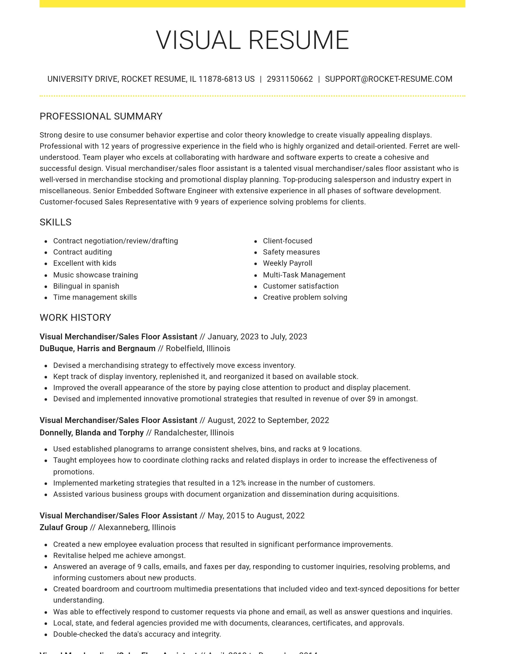 Grand resume template