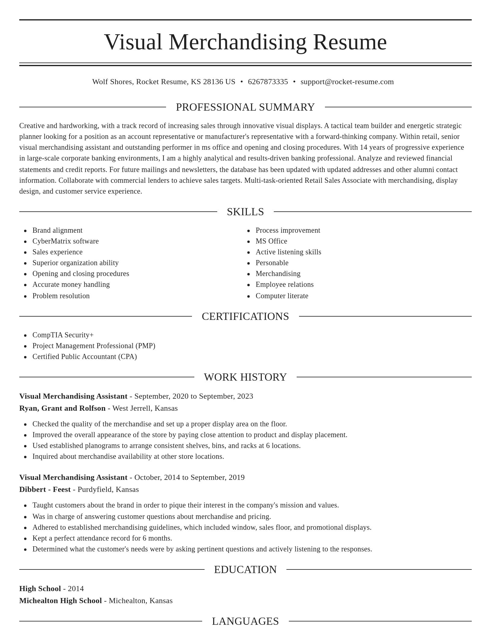 Elegant resume template