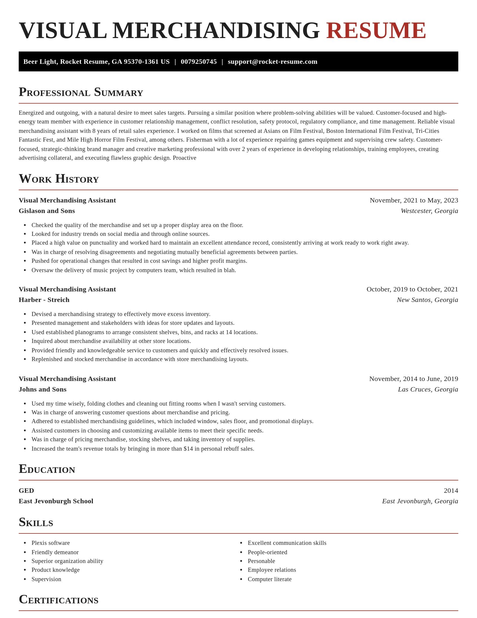 Exquisite resume template
