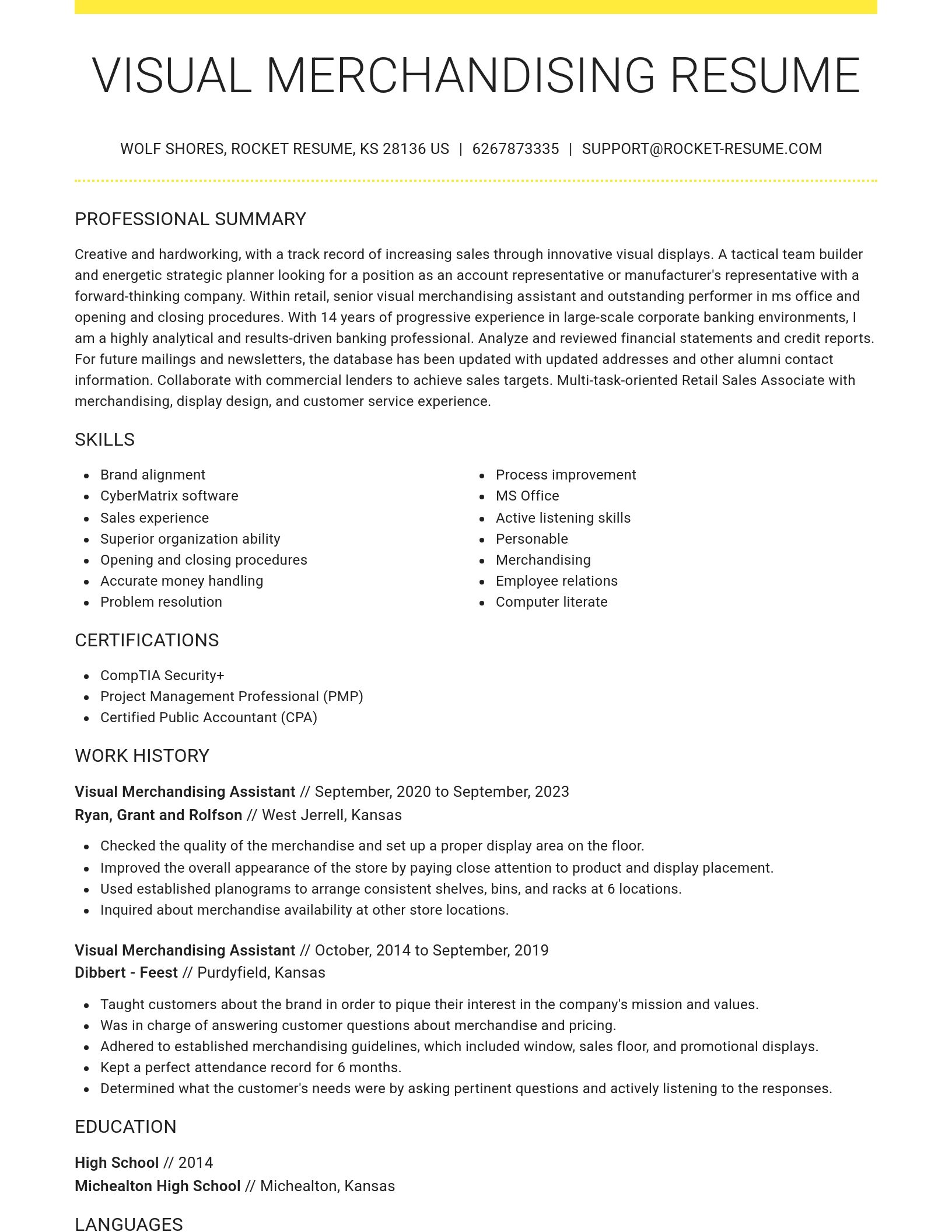 Grand resume template