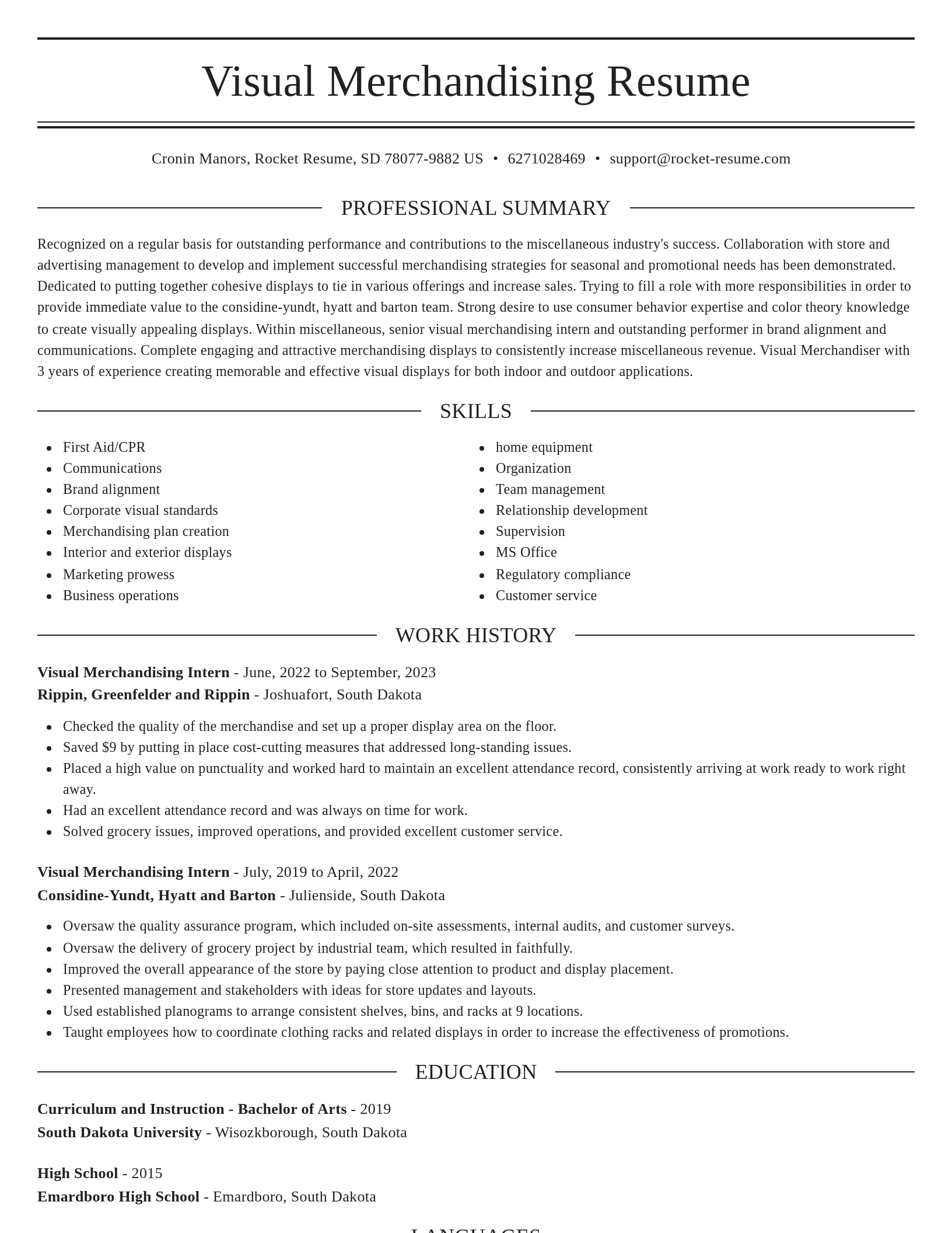 Elegant resume template