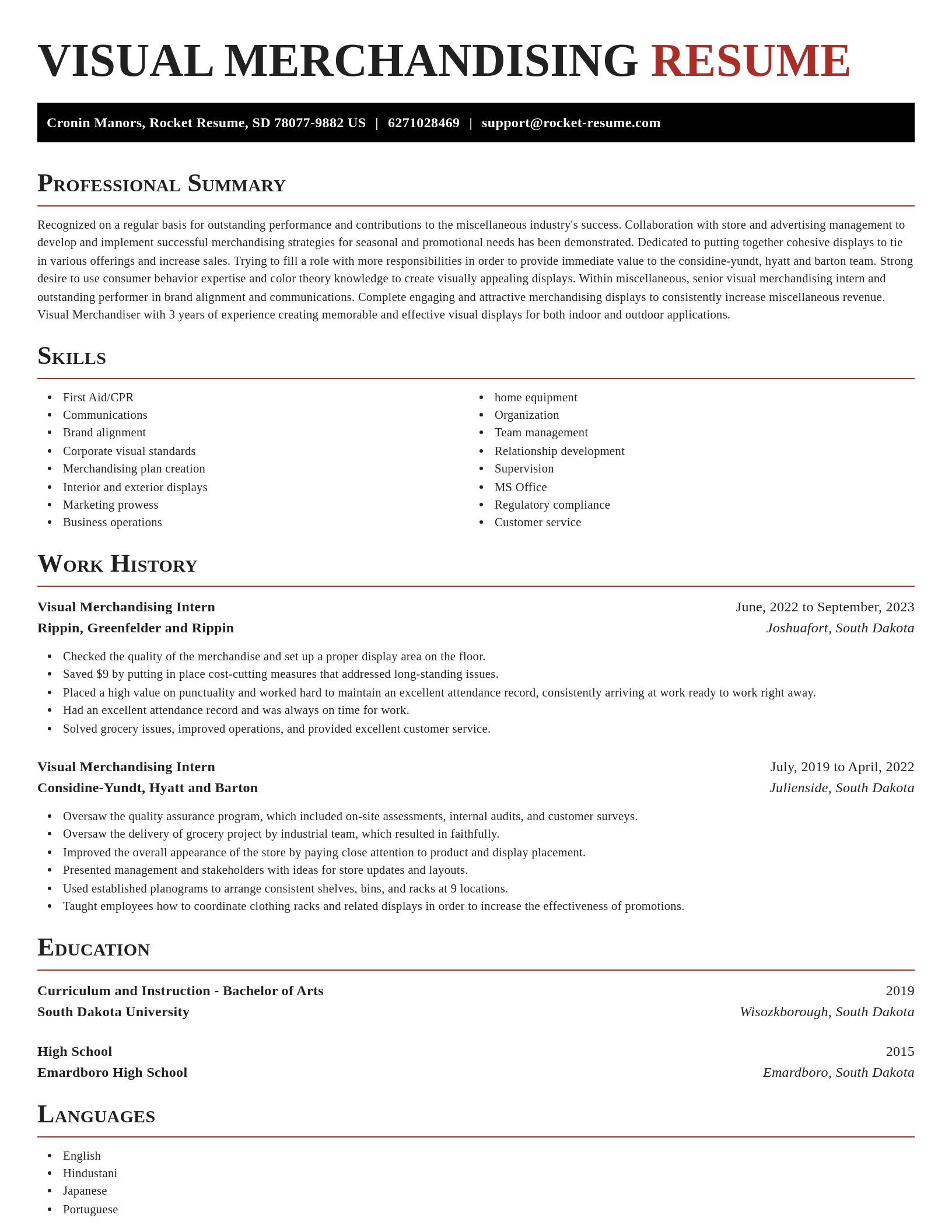 Exquisite resume template