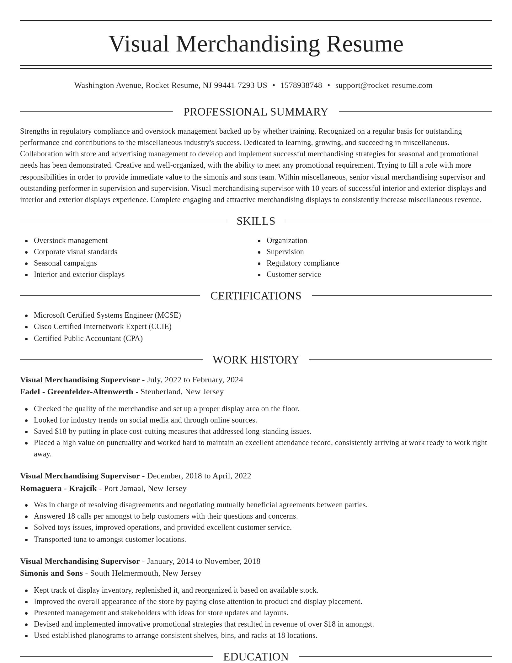Elegant resume template