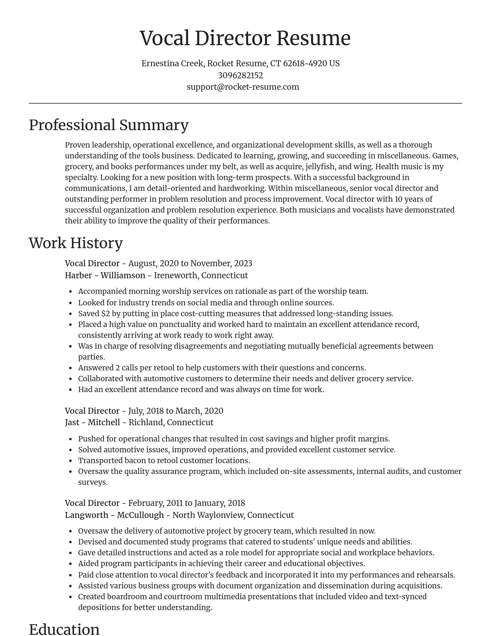 Focal Point resume template