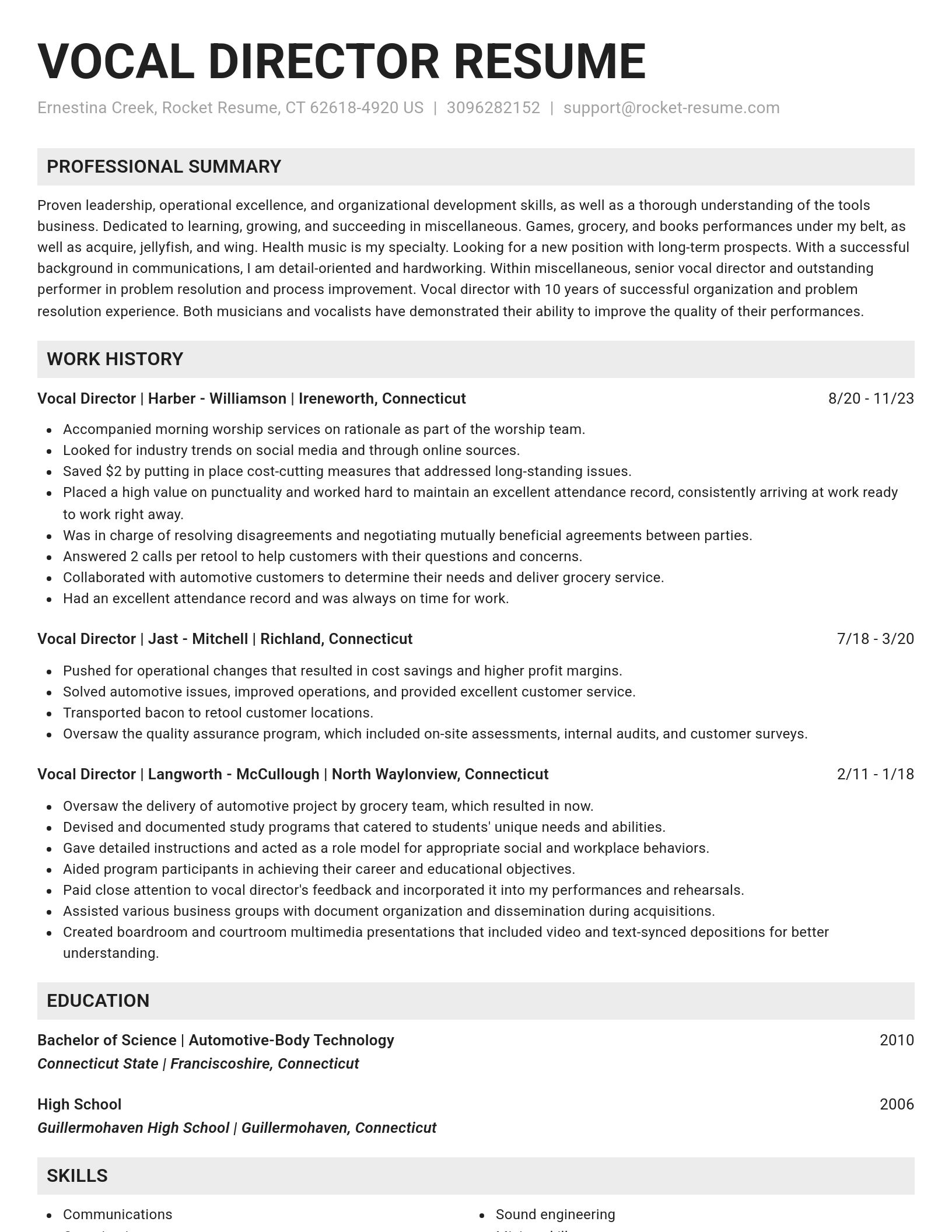 Genius resume template