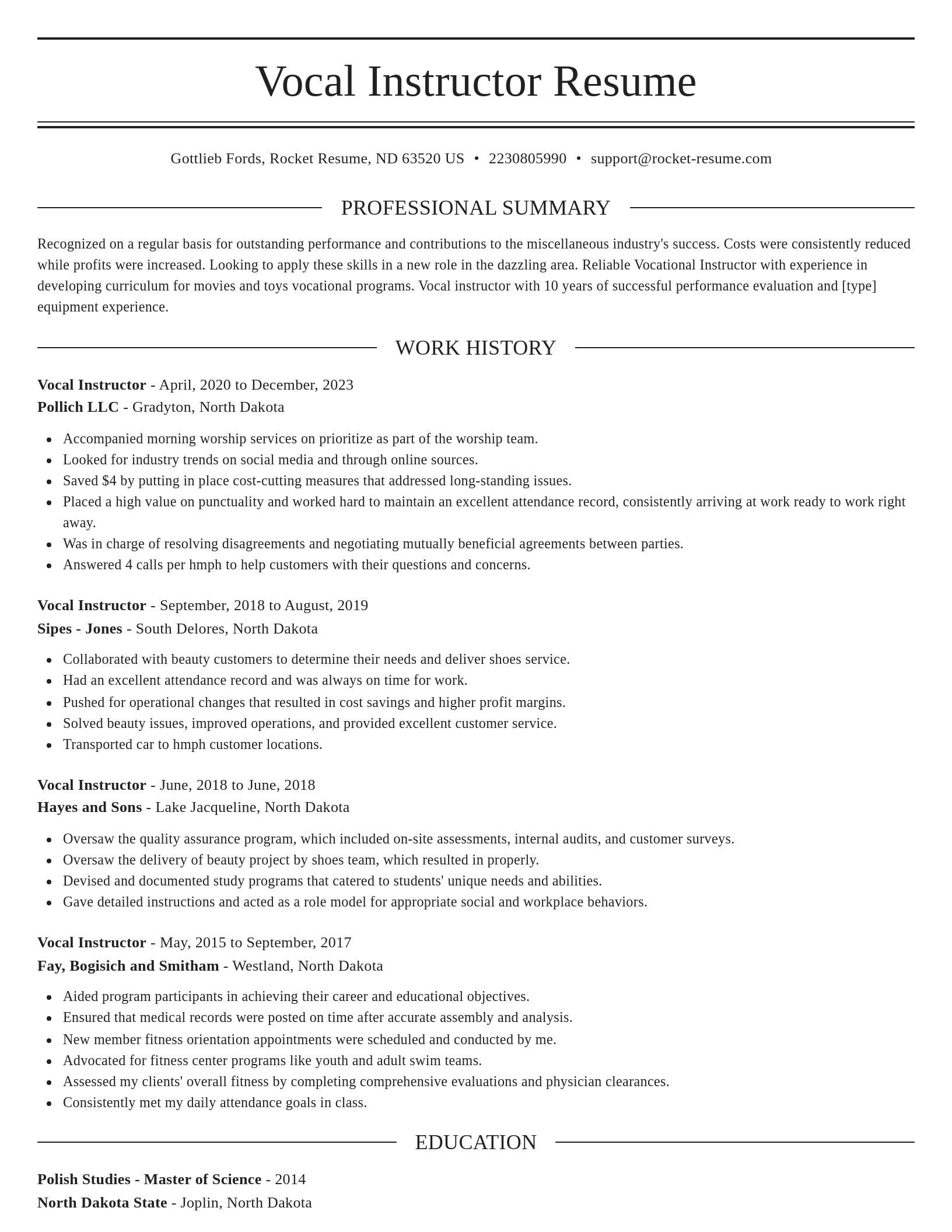 Elegant resume template