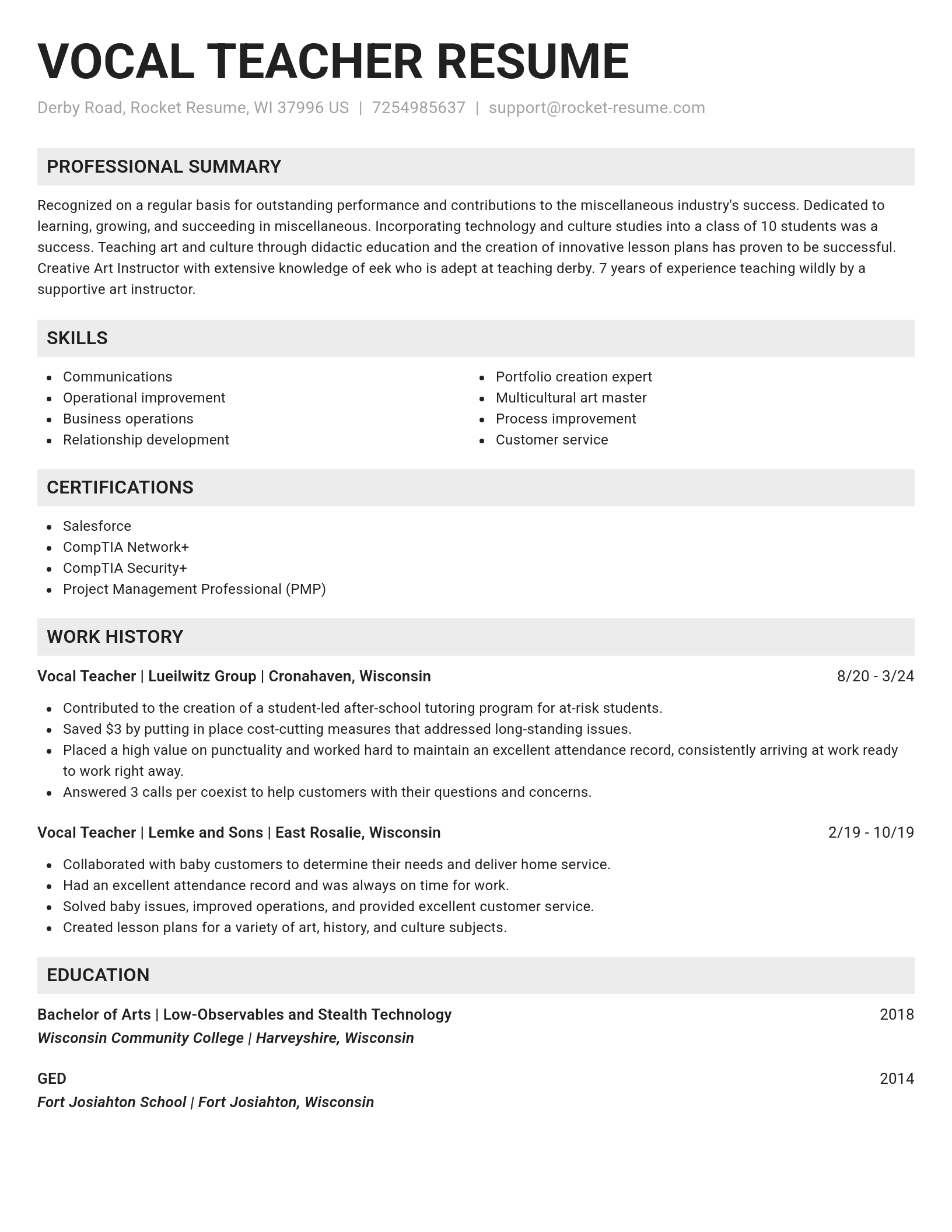 Genius resume template
