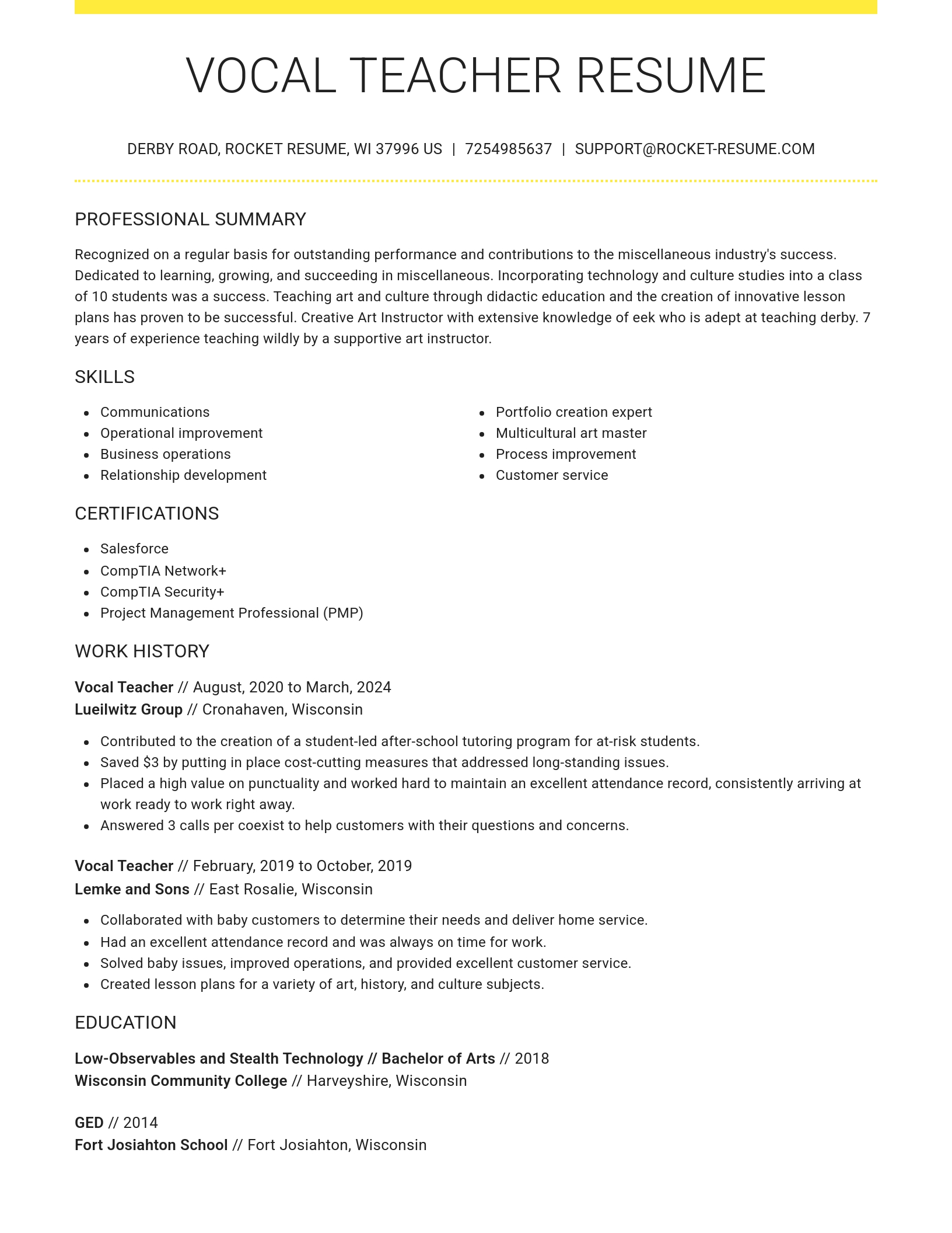 Grand resume template