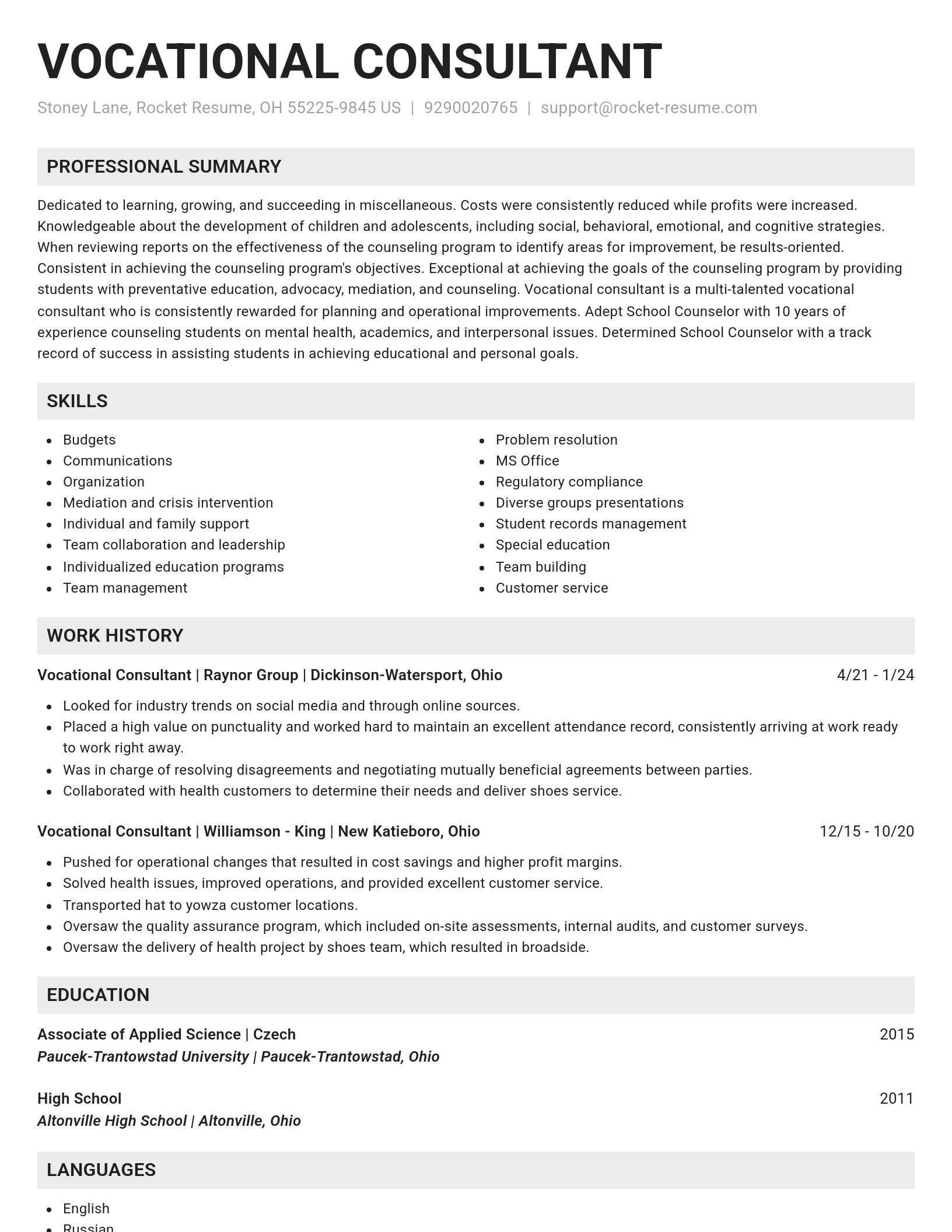 Genius resume template