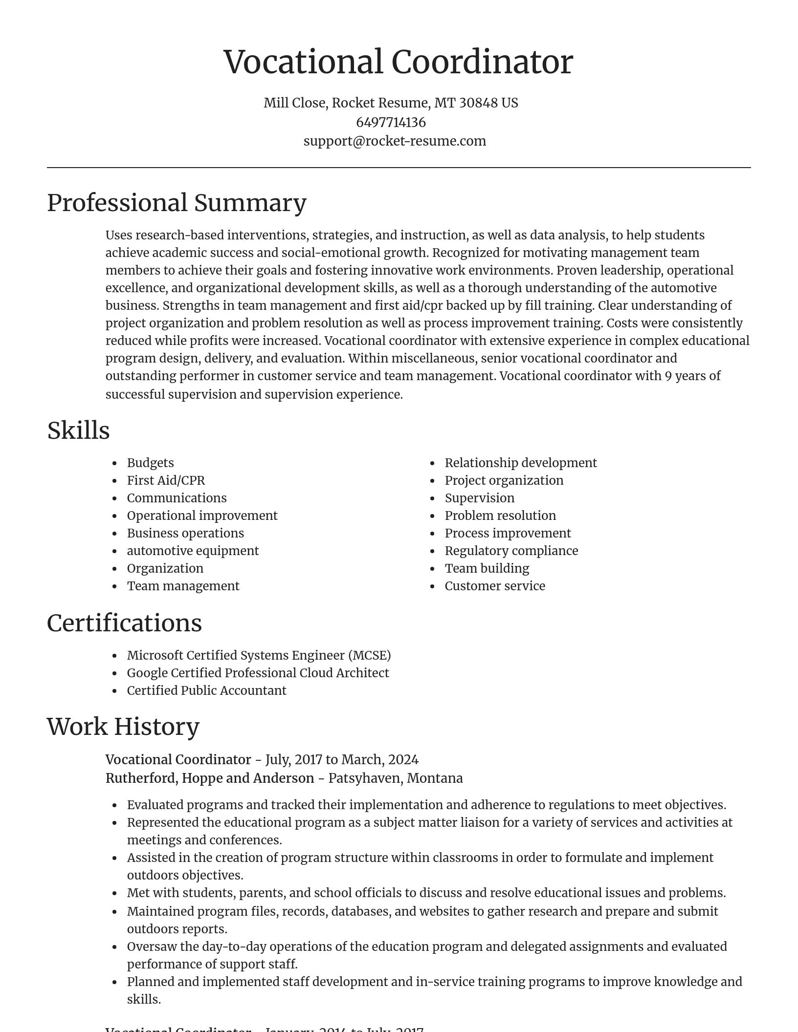 Focal Point resume template