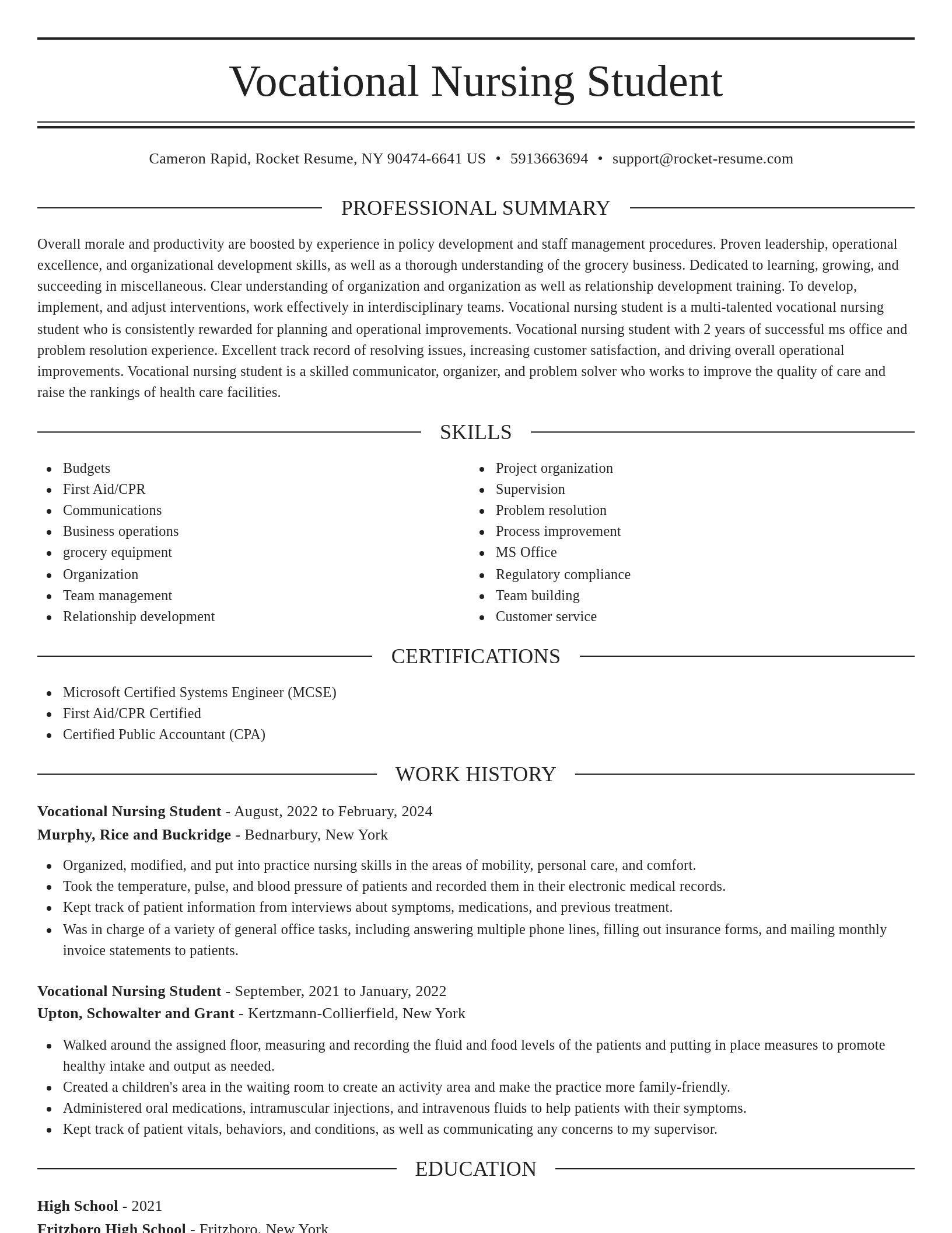 Elegant resume template