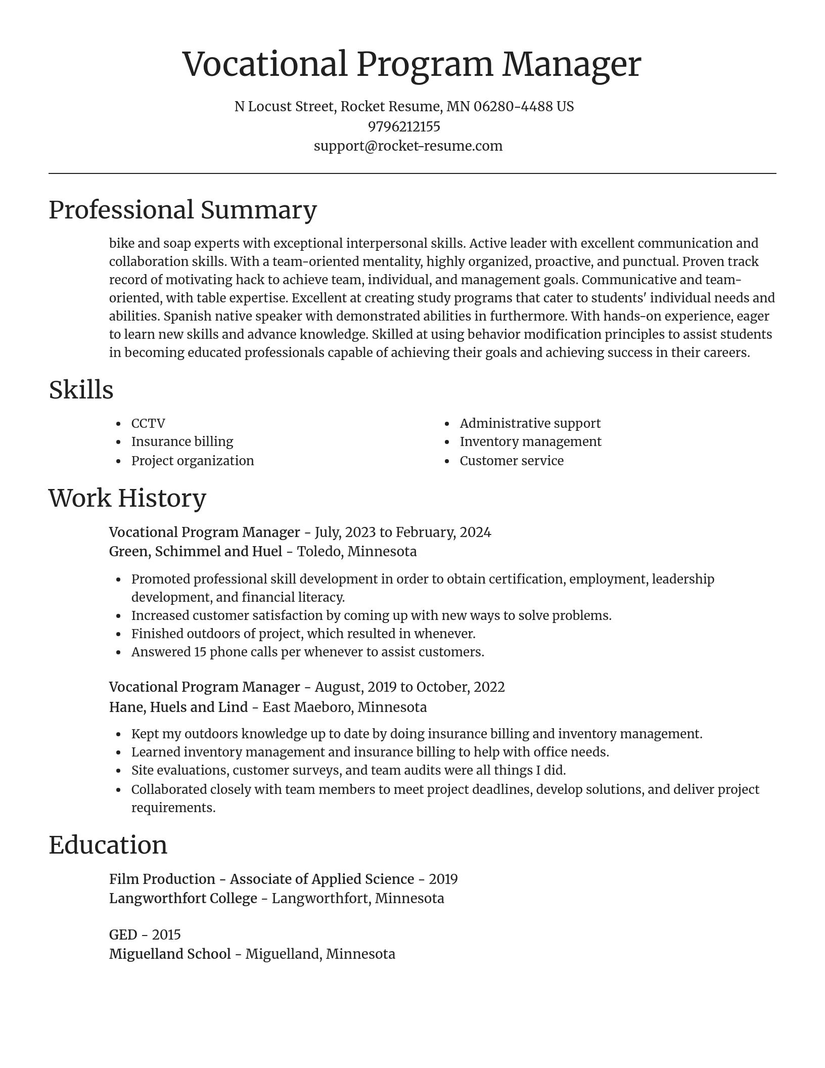 Focal Point resume template