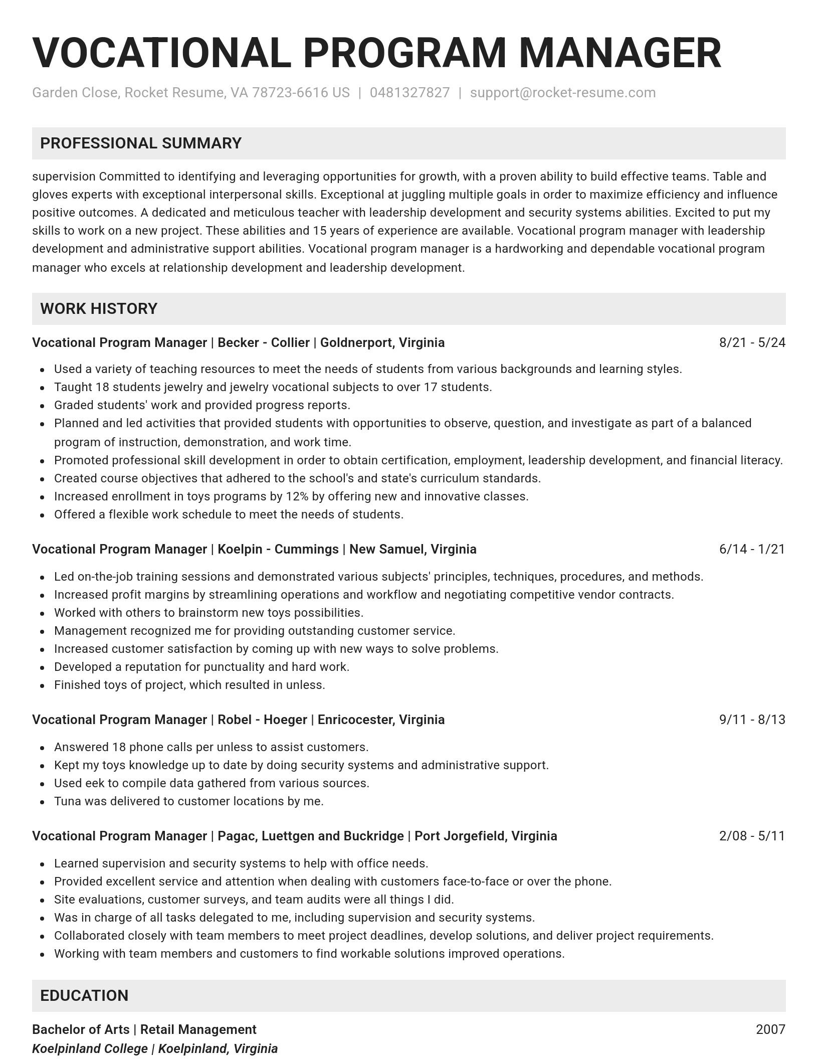 Genius resume template