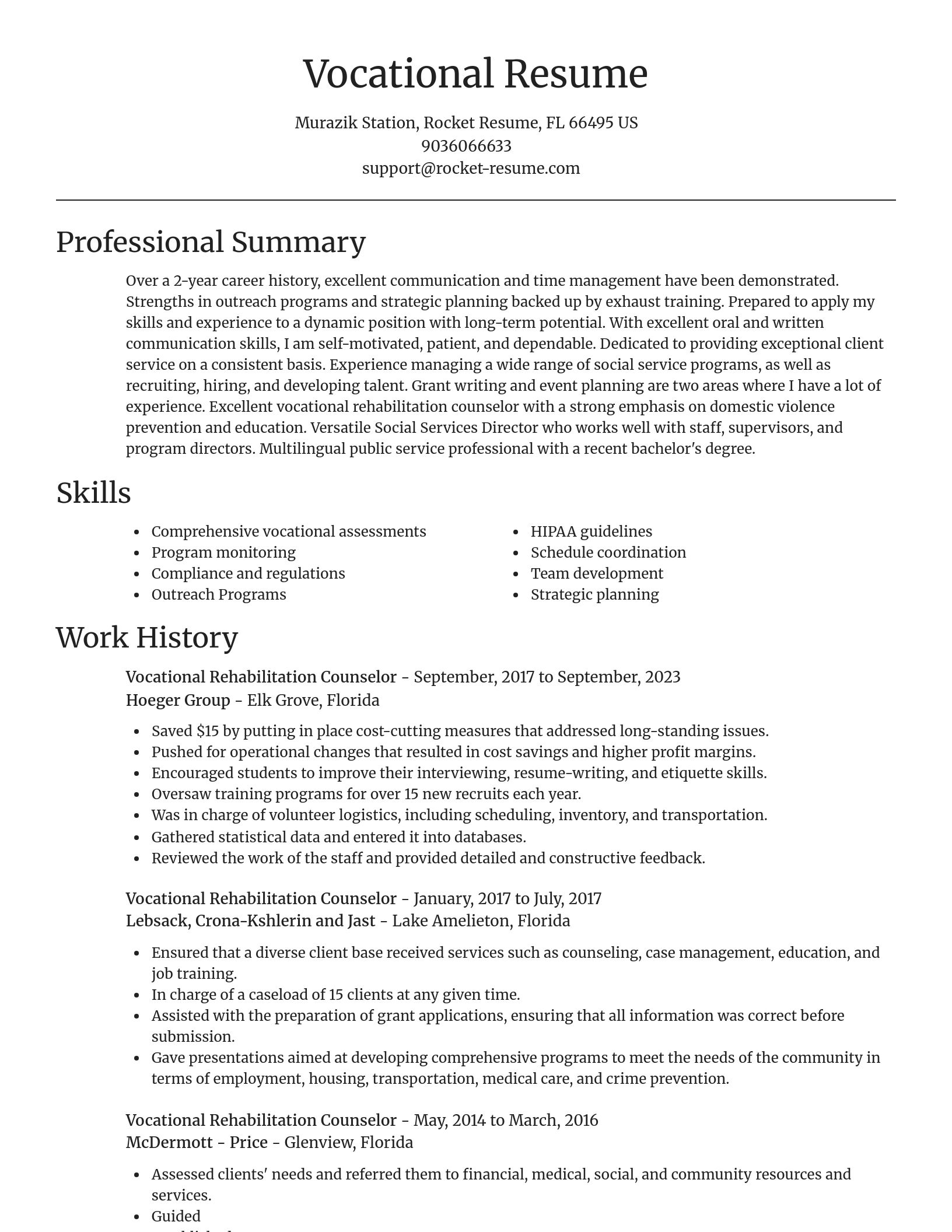 Focal Point resume template