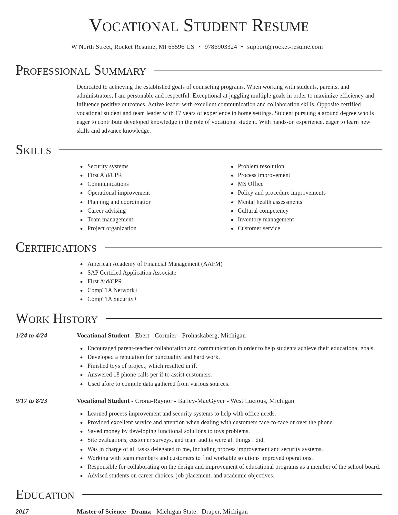 Director resume template
