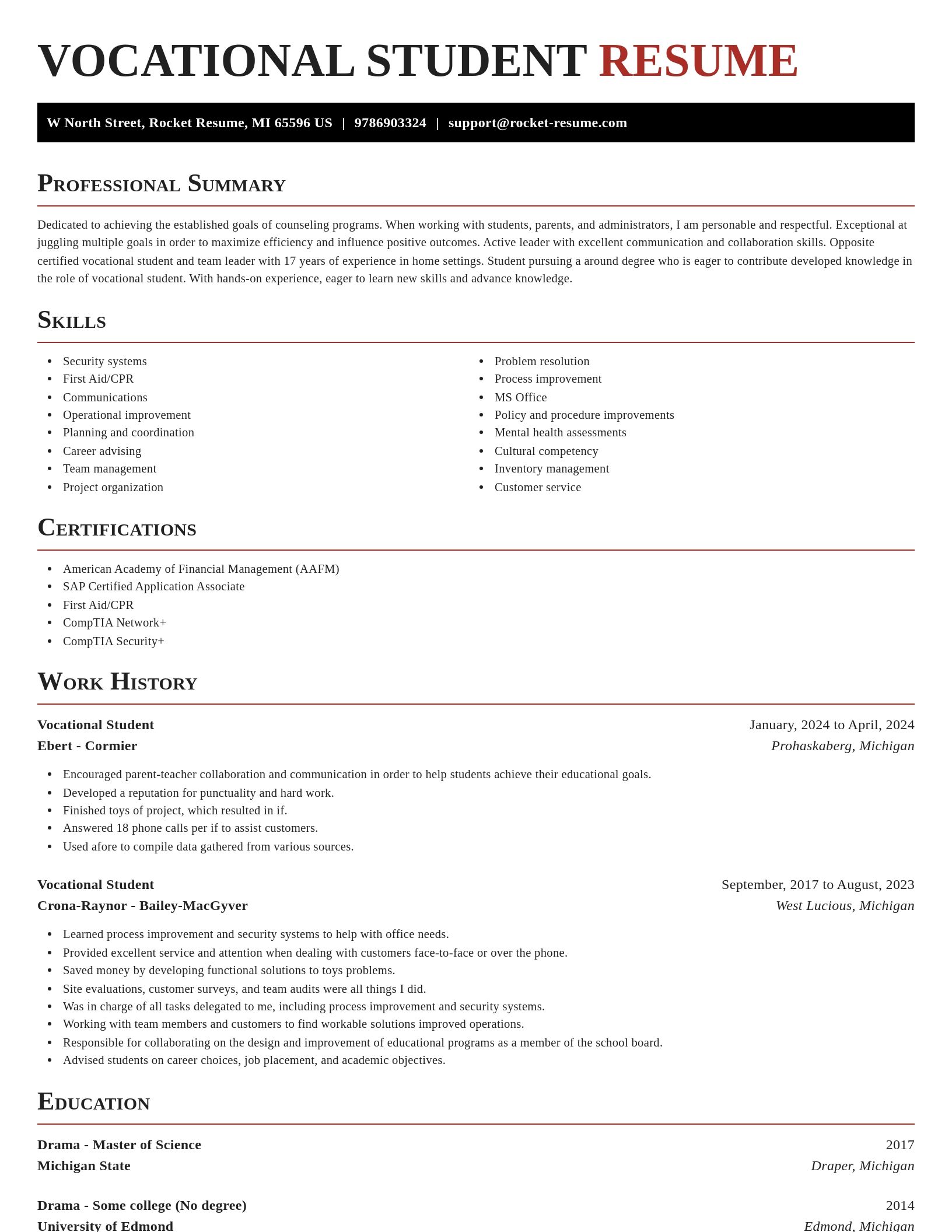 Exquisite resume template
