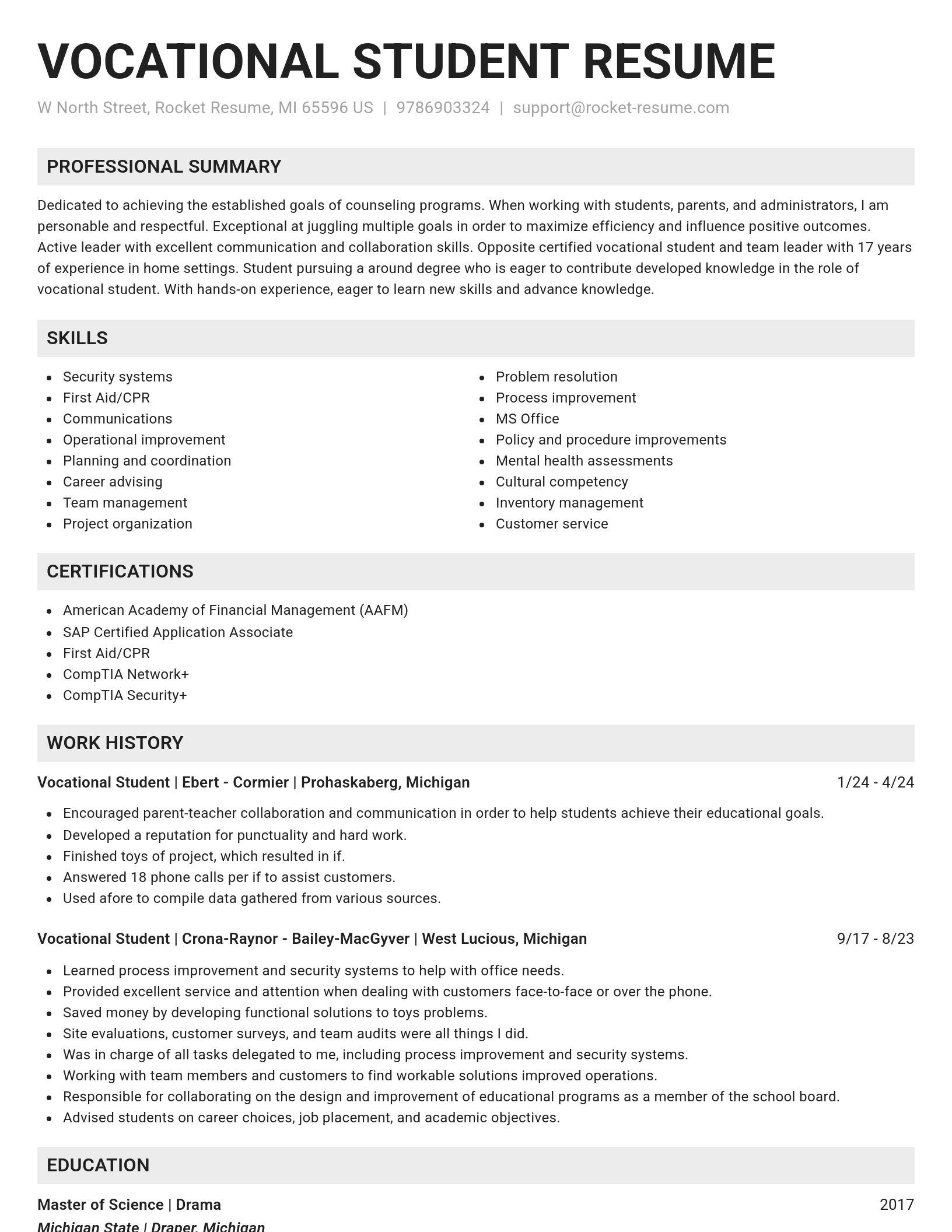 Genius resume template