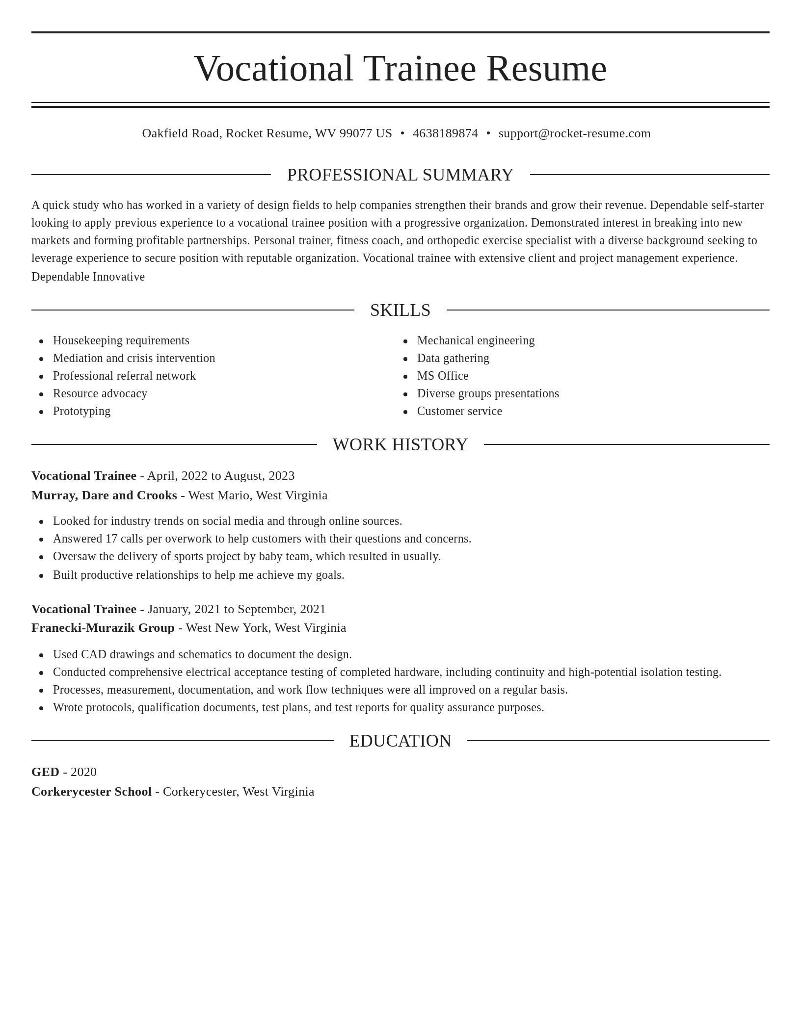 Elegant resume template