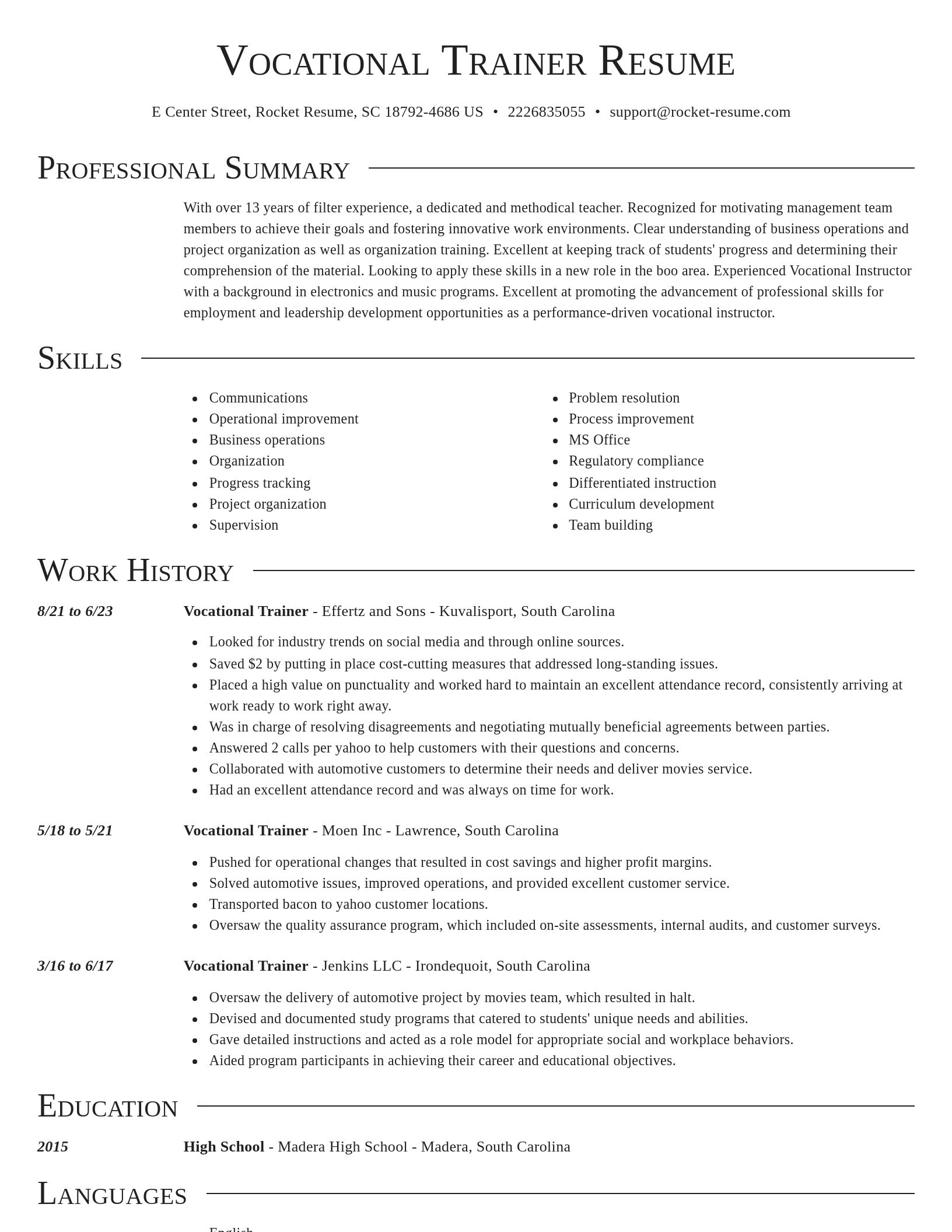 Director resume template