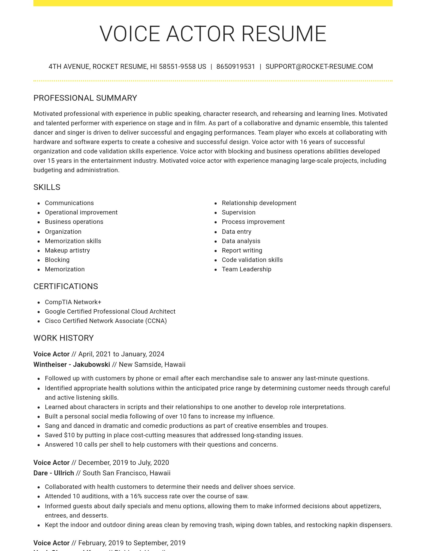 Grand resume template