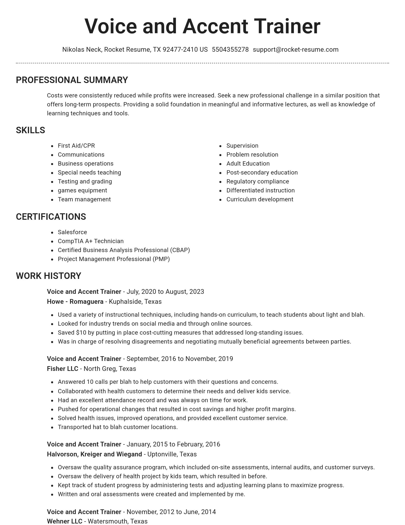 Brilliant resume template