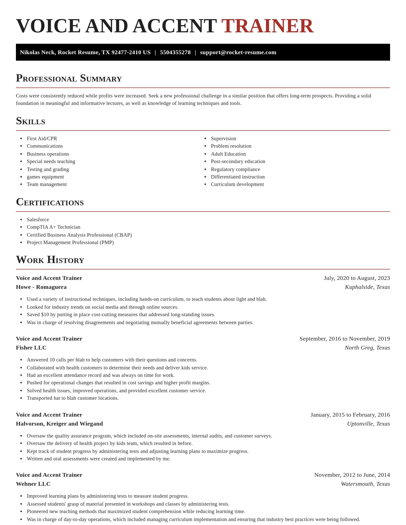Exquisite resume template