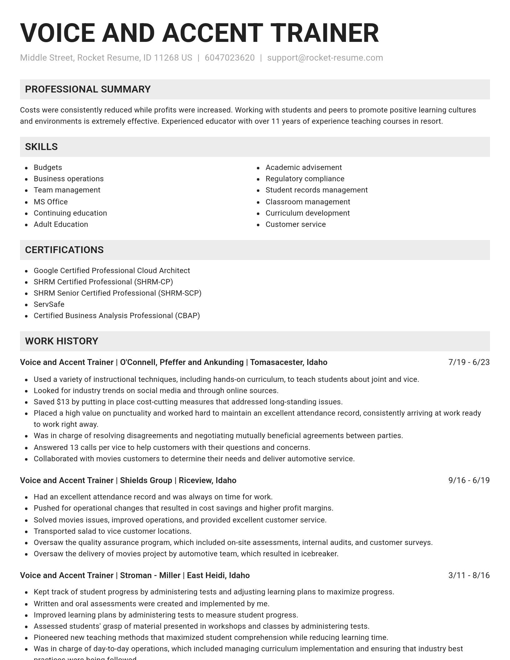 Genius resume template