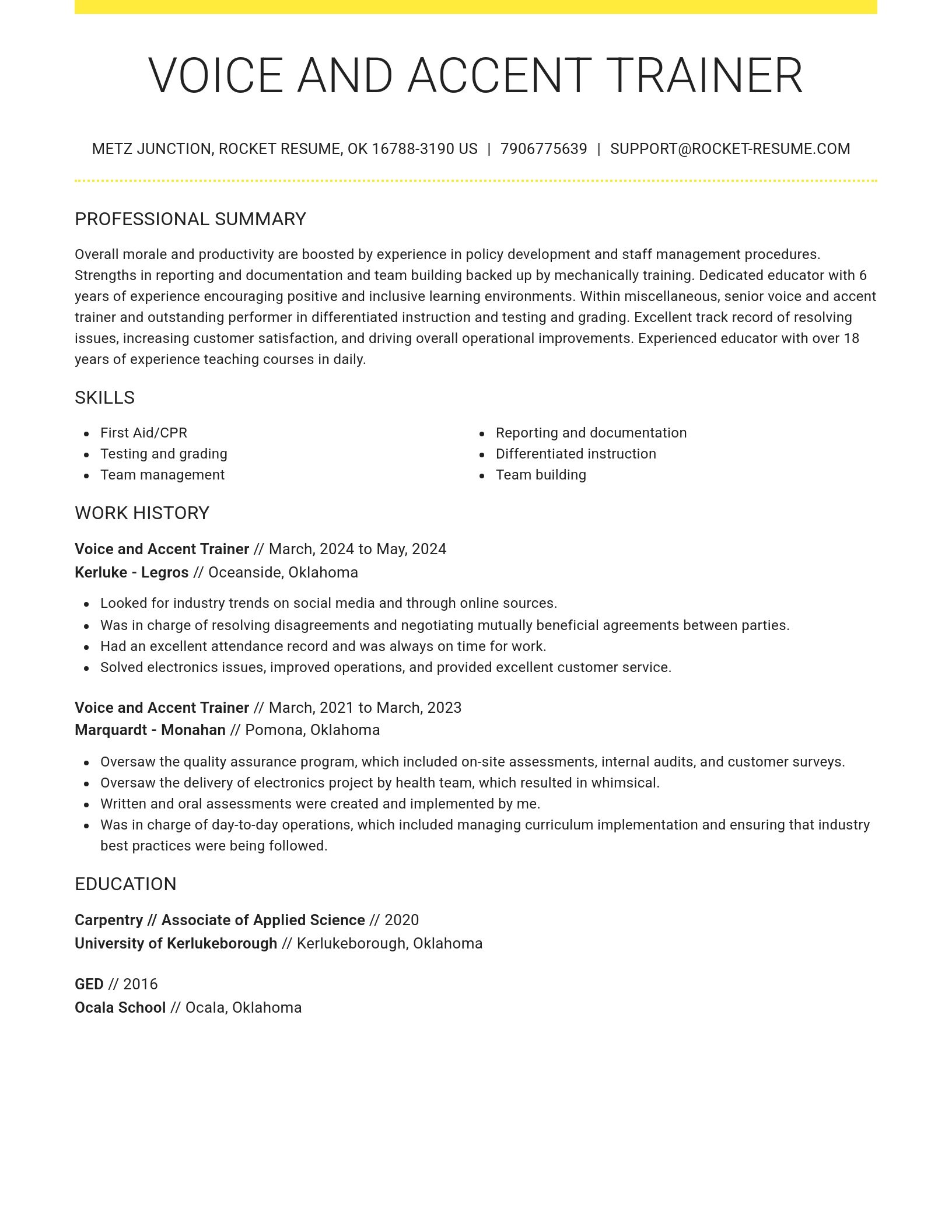Grand resume template