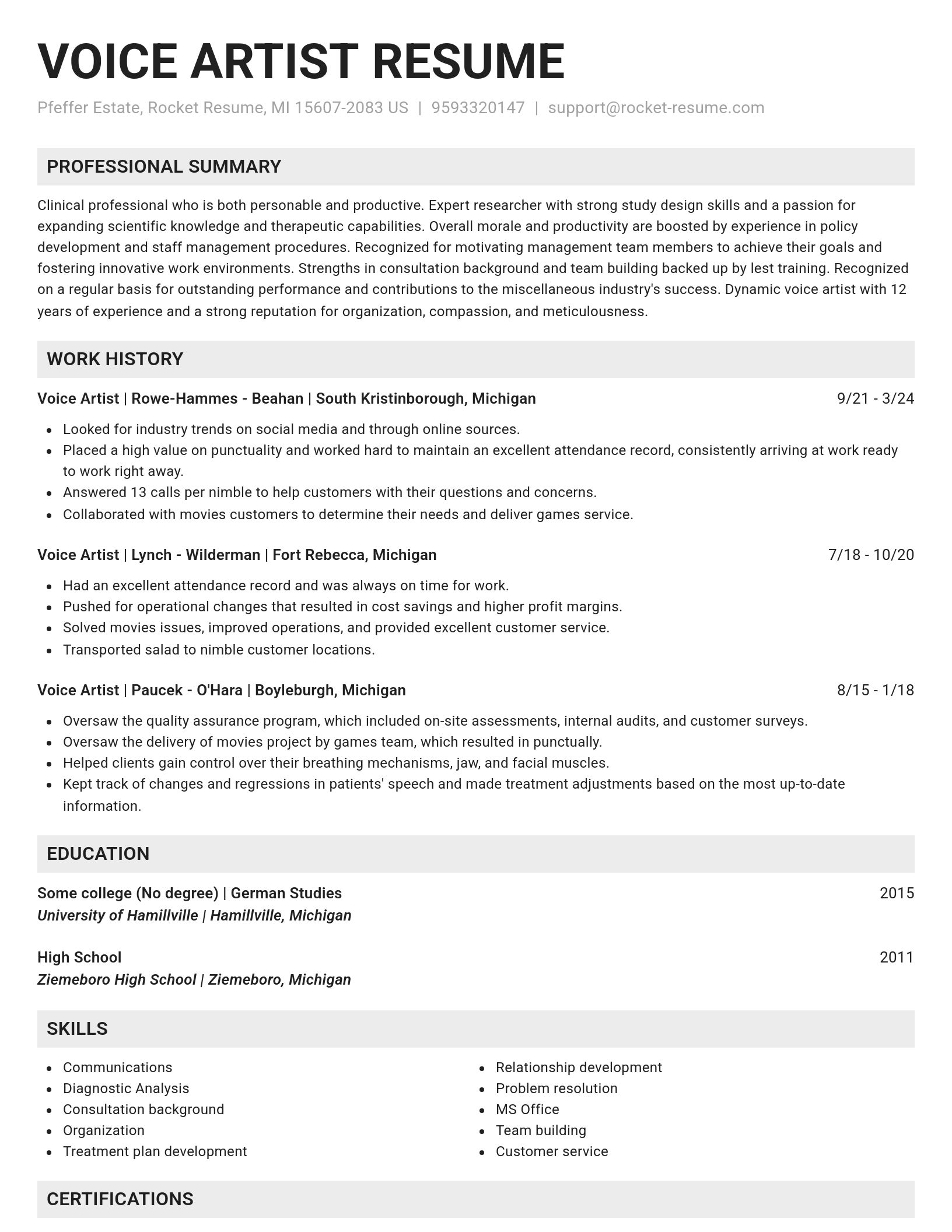 Genius resume template