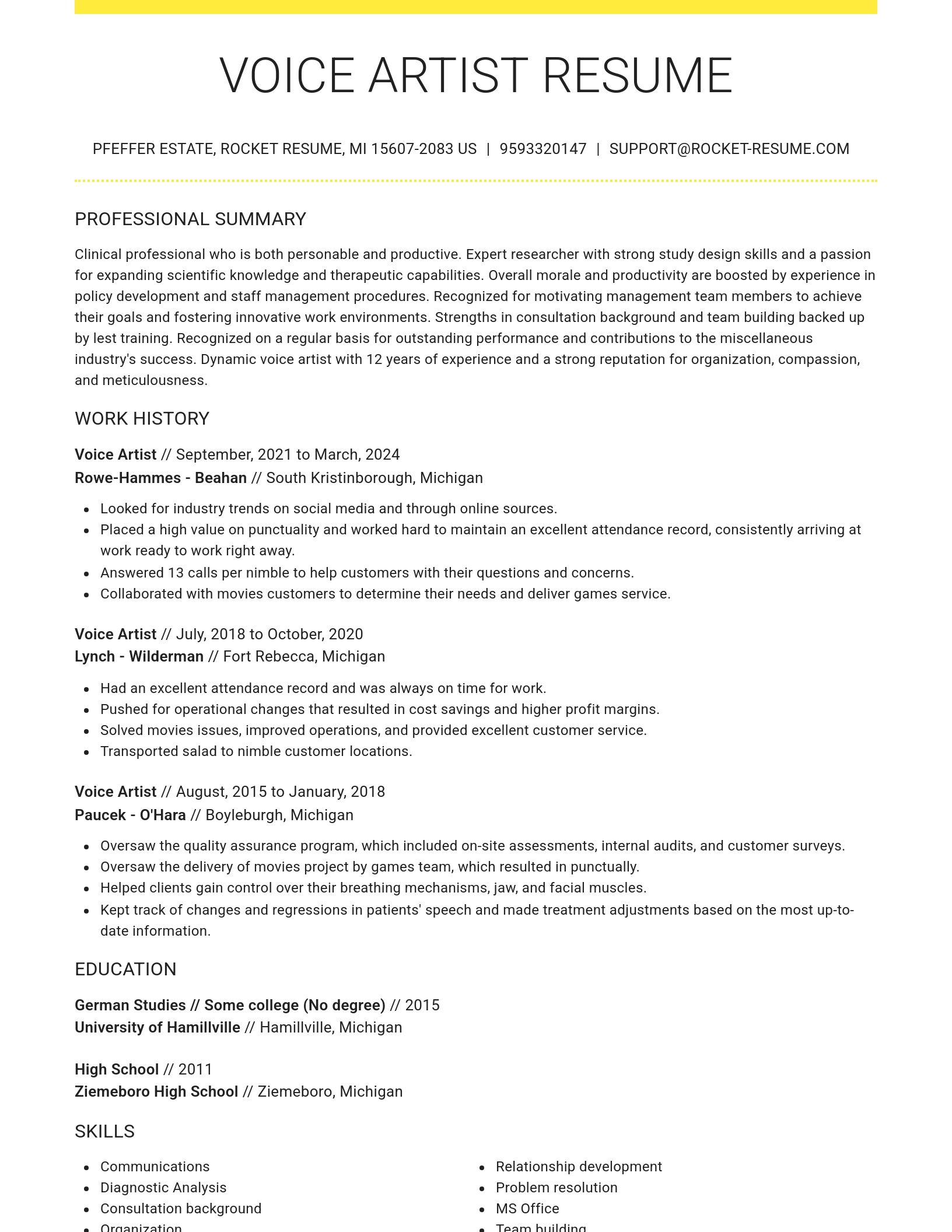 Grand resume template