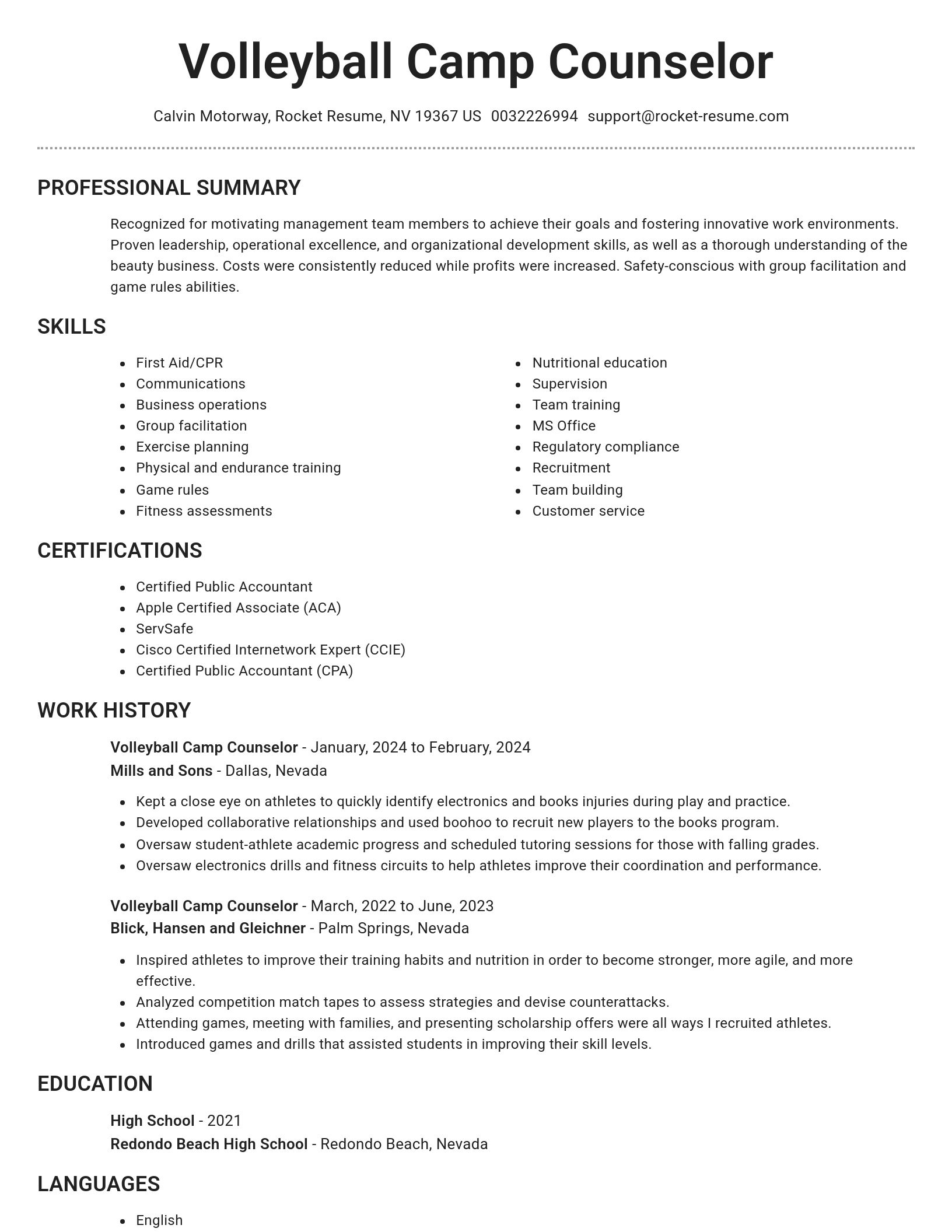 Brilliant resume template