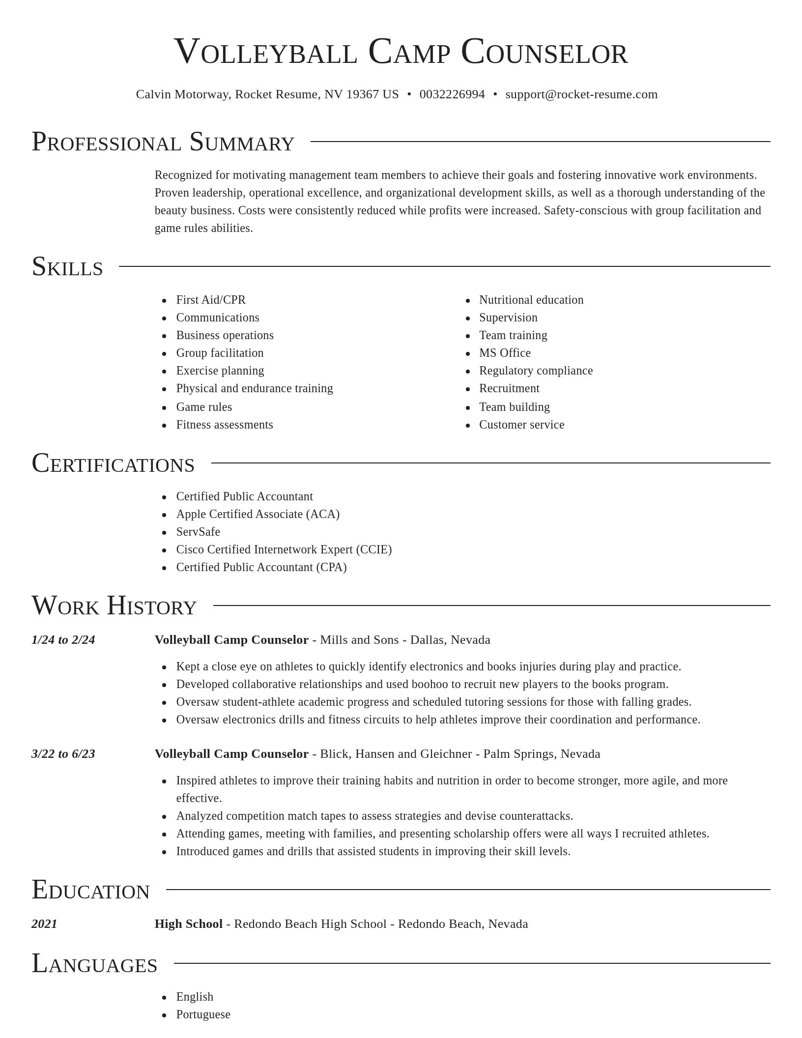 Director resume template