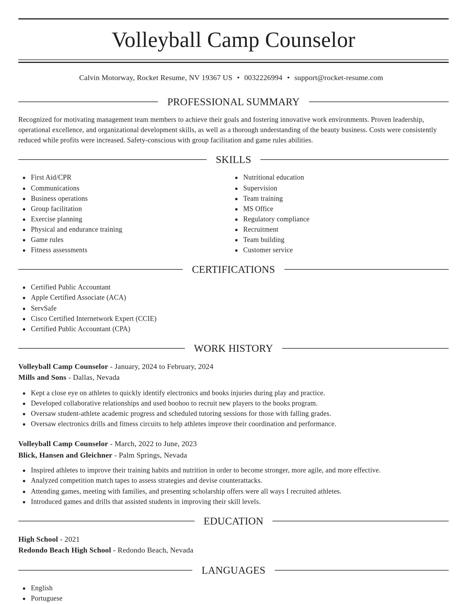 Elegant resume template