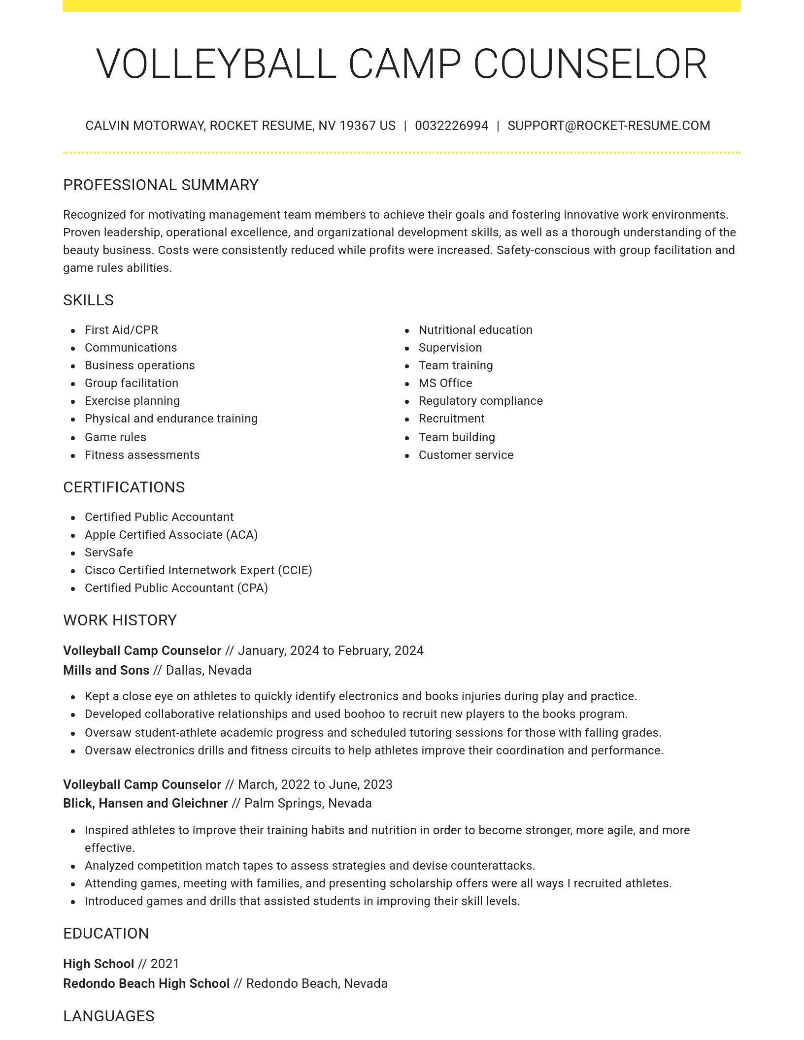 Grand resume template
