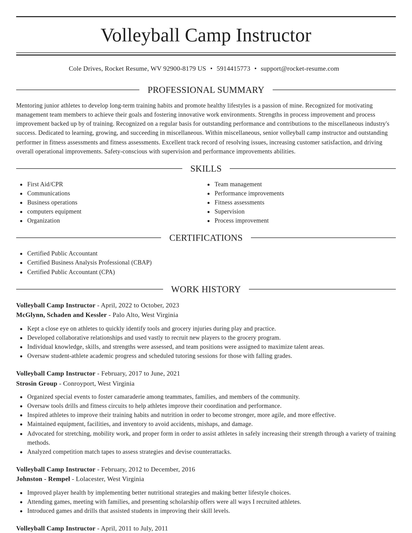 Elegant resume template