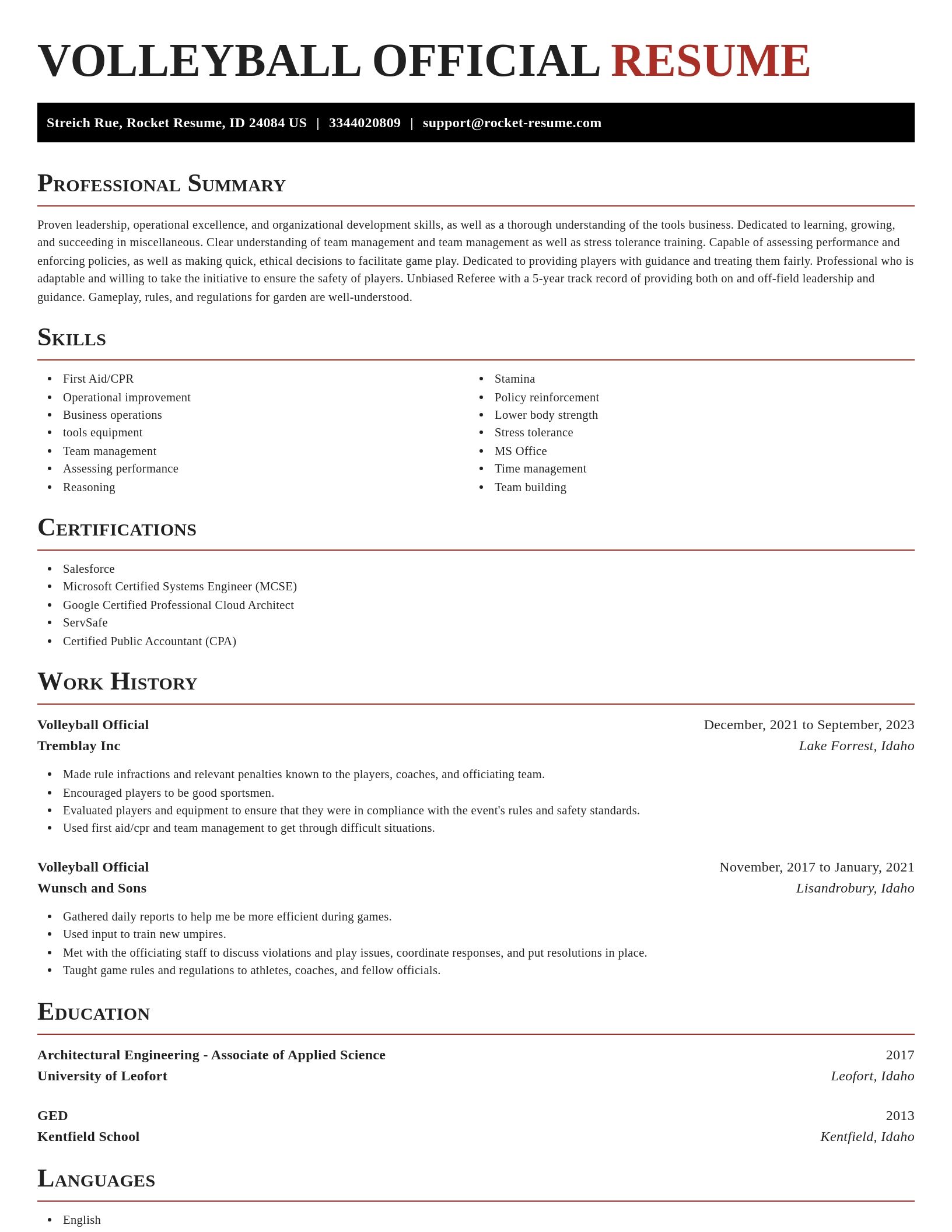 Exquisite resume template