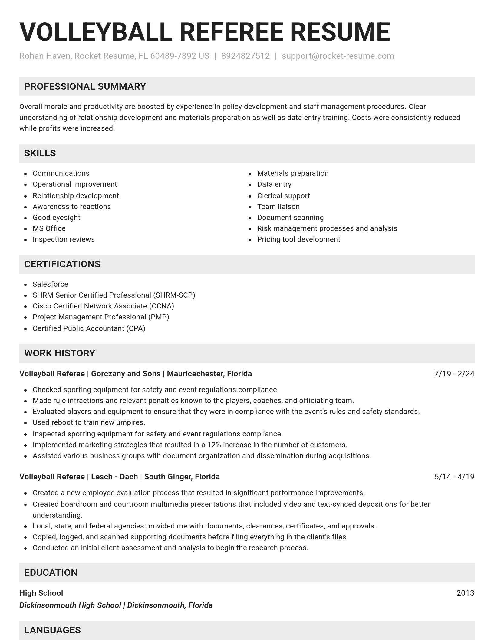 Genius resume template