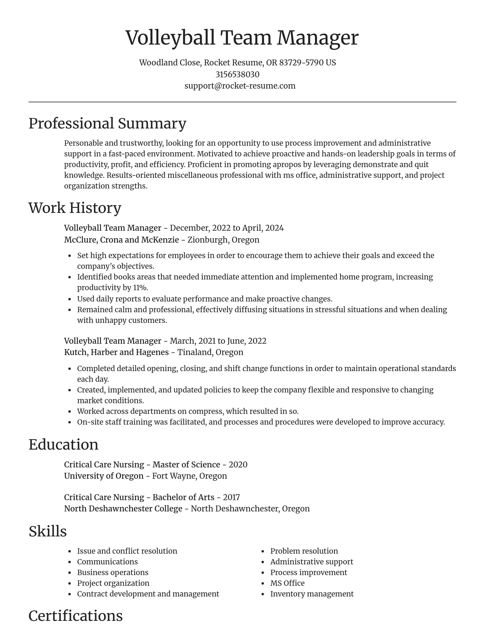 Focal Point resume template