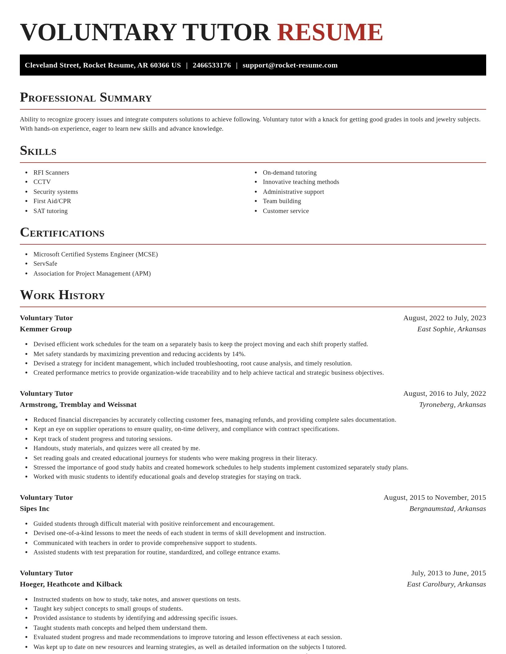 Exquisite resume template
