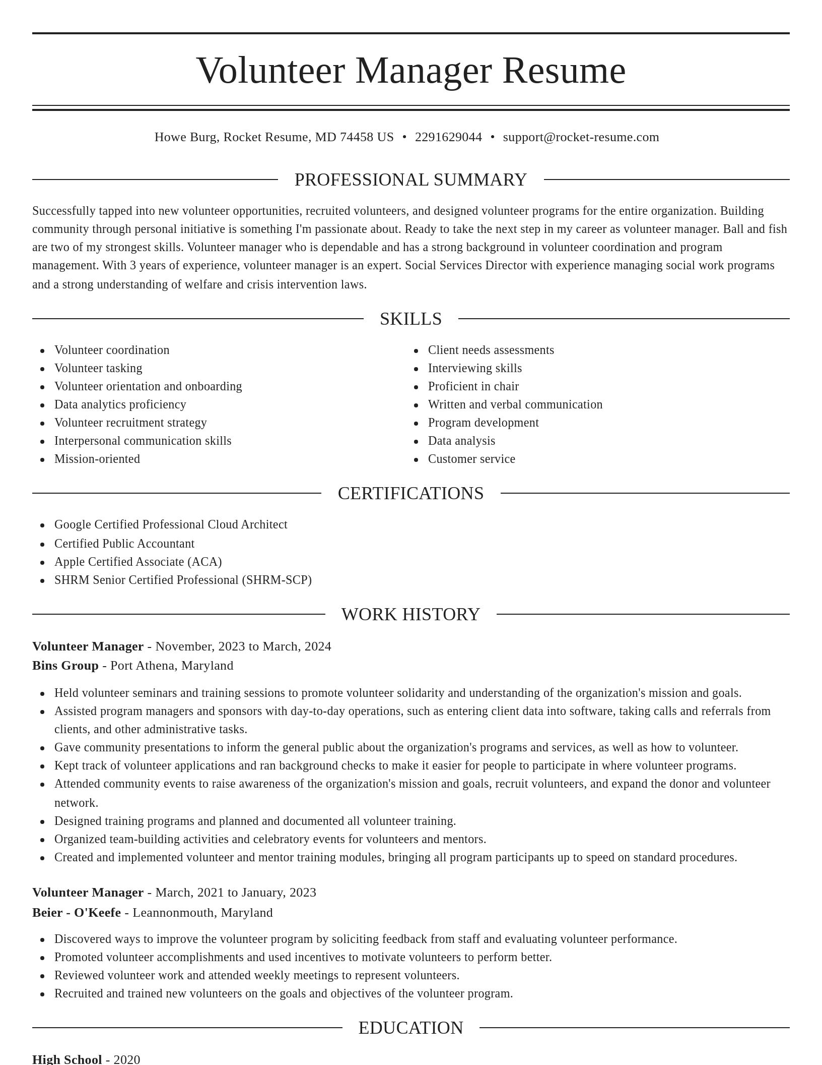 Elegant resume template
