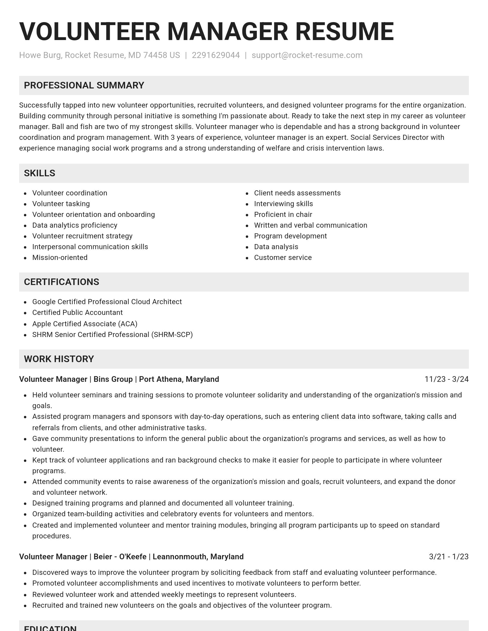 Genius resume template