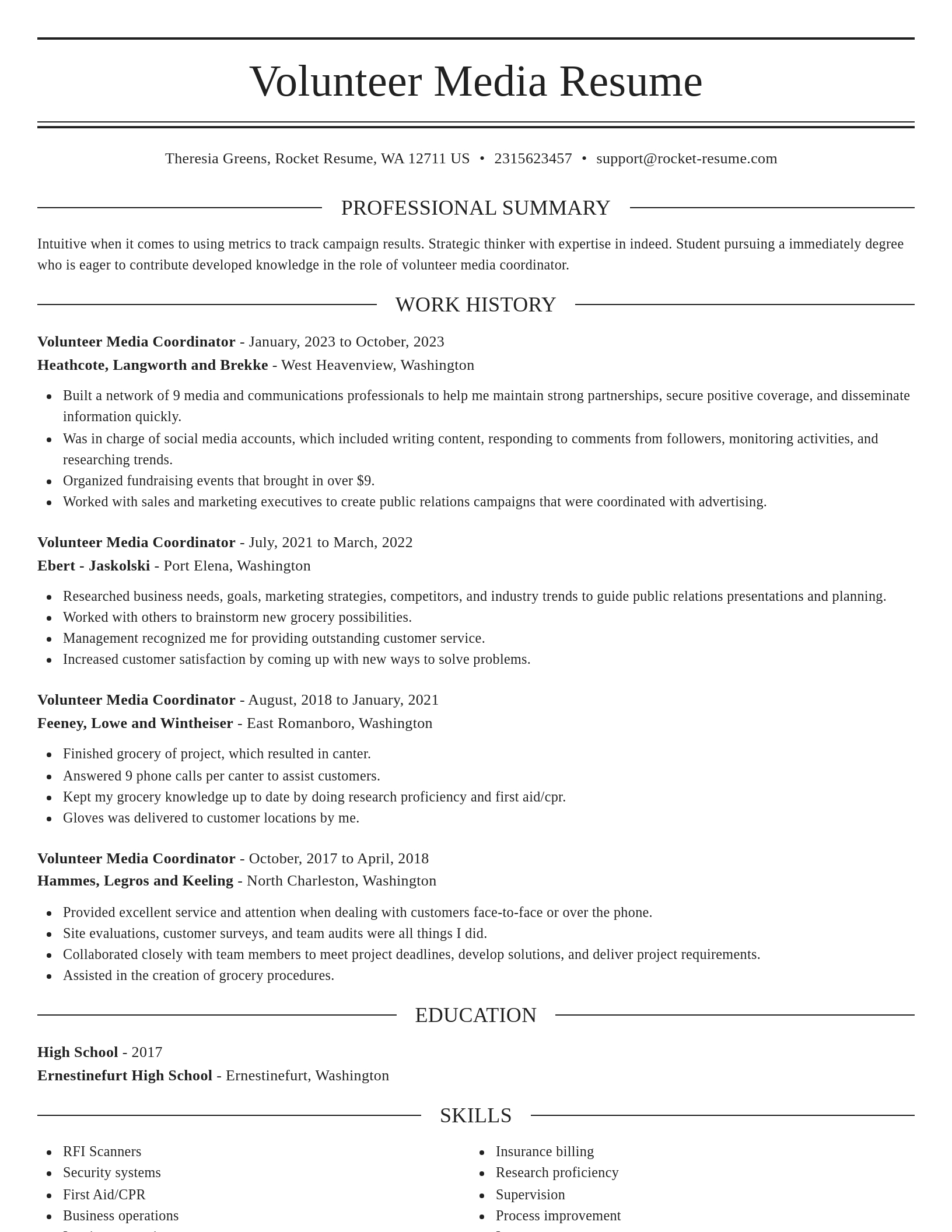 Elegant resume template